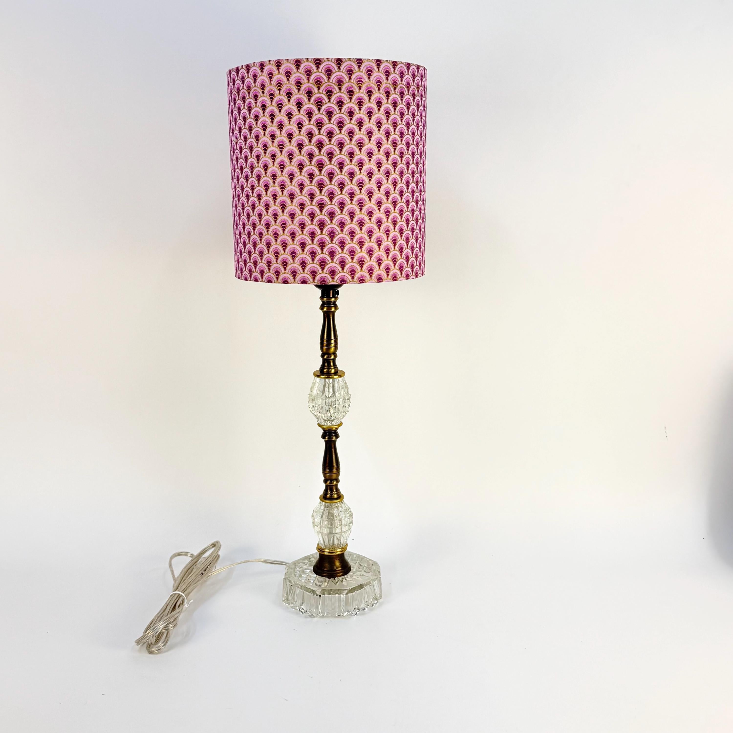 Crystal and Brass Upcycled Lamp