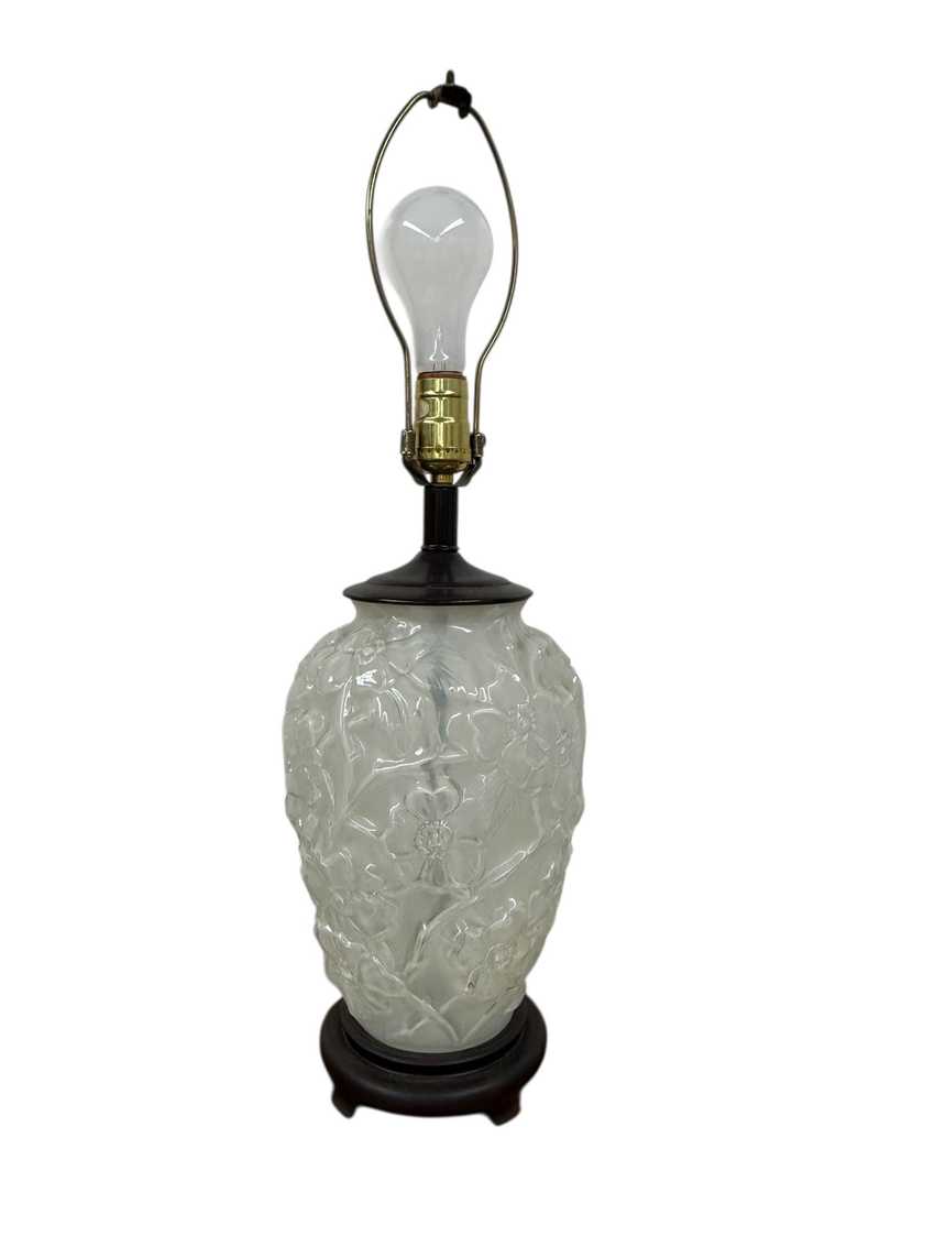 Phoenix Sculptural Glass Vase Lamp, Decorative Illuminated Home Decor, Art Deco Unique Vase Lamp
