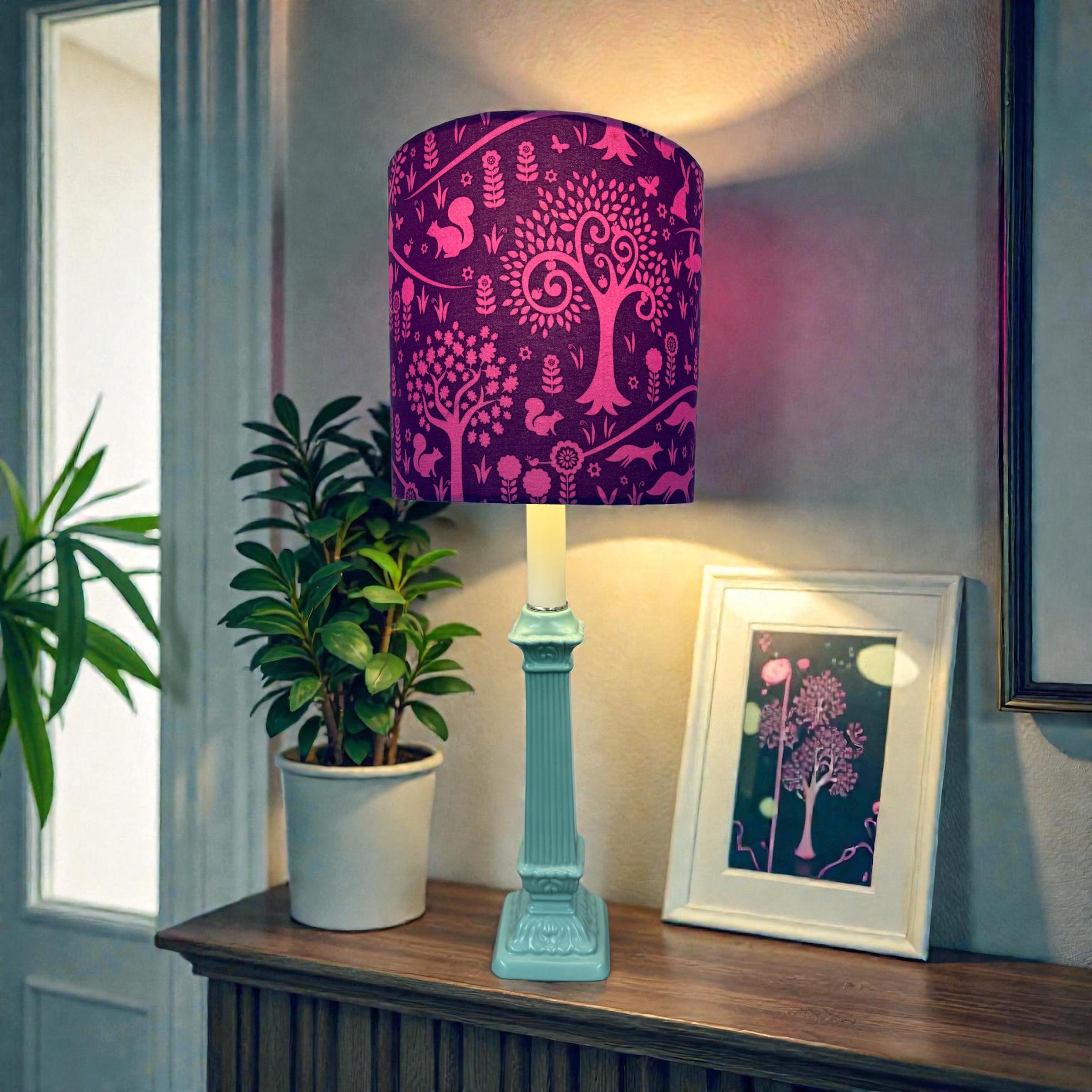 Tall Green Candle Stick Style Lamp, Table Lamp, Traditional Classic Accent Lamp