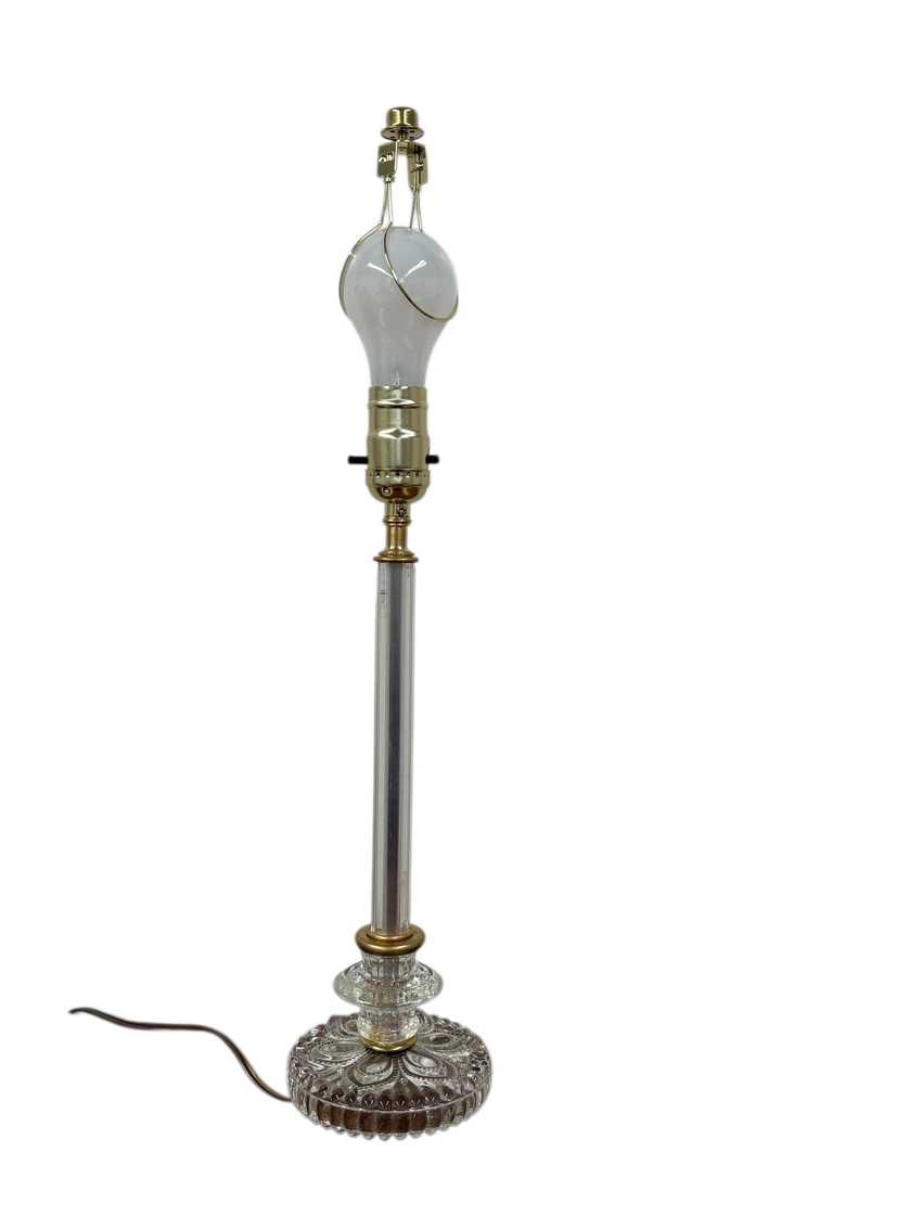 Handmade Custom Built Lamp, Vintage Modern Glass Table Lamp, Artisan Bespoke Custom Lamp