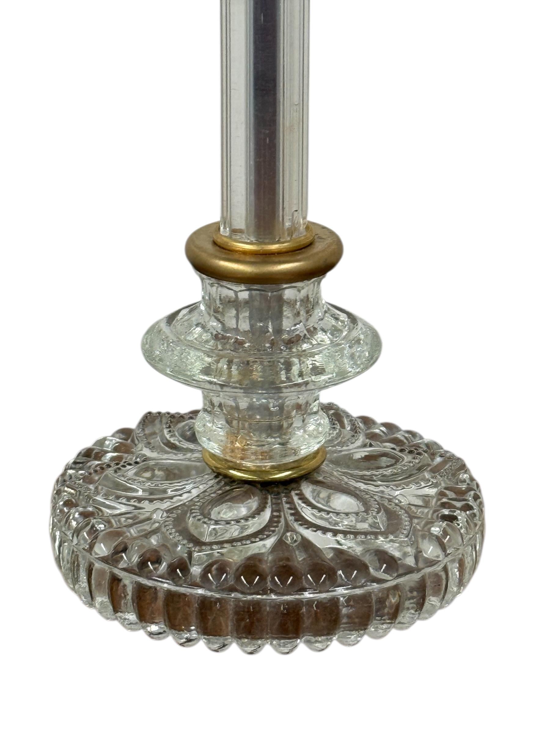 Handmade Custom Built Lamp, Vintage Modern Glass Table Lamp, Artisan Bespoke Custom Lamp