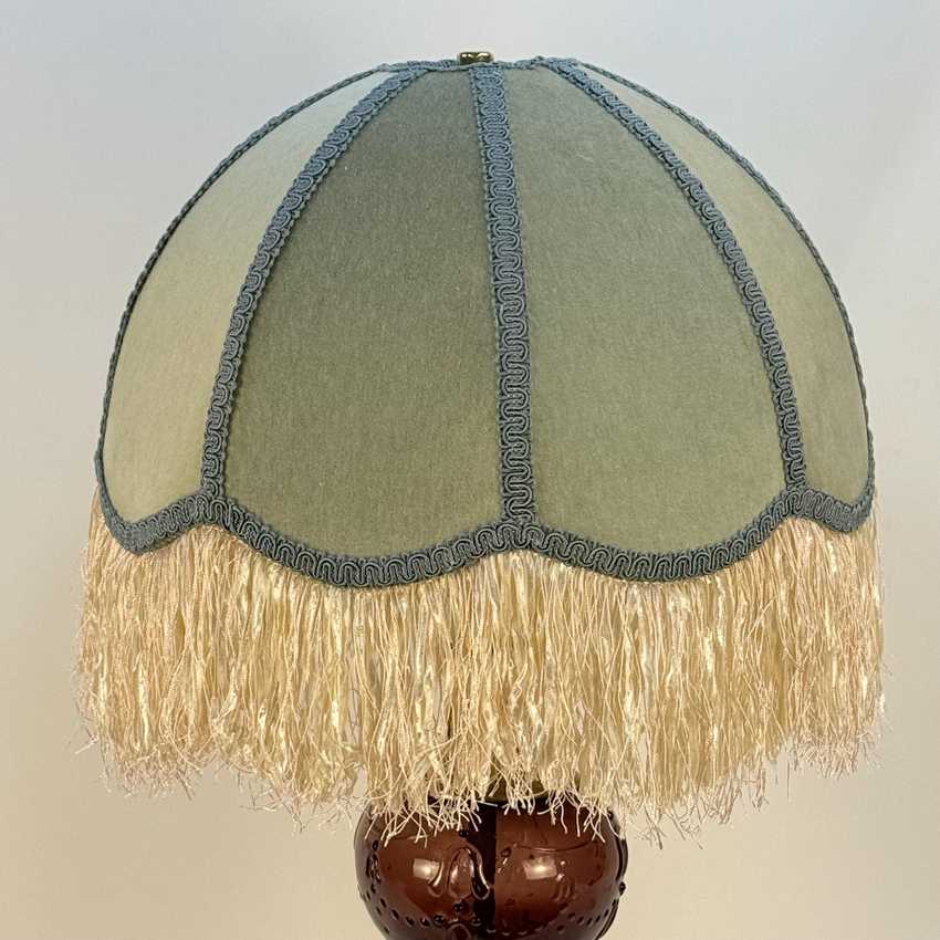 Sage Green Scallopped Lampshade