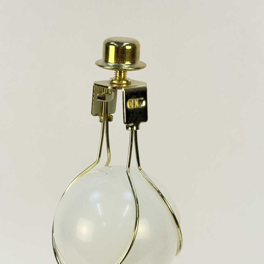 Small Green Painted Glass Lamp