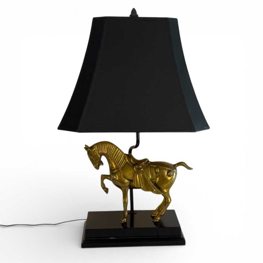 Vintage Brass Warhorse Lamp