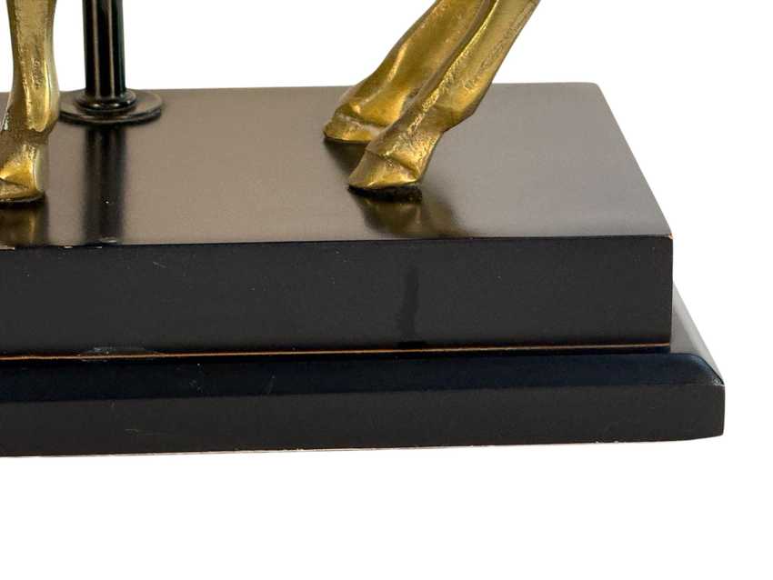 Vintage Brass Warhorse Lamp