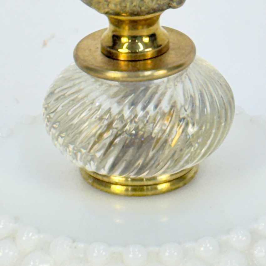 Ursula - Brassy and Glassy - Handmade Table Lamp, Modern Unique Desk Lamp