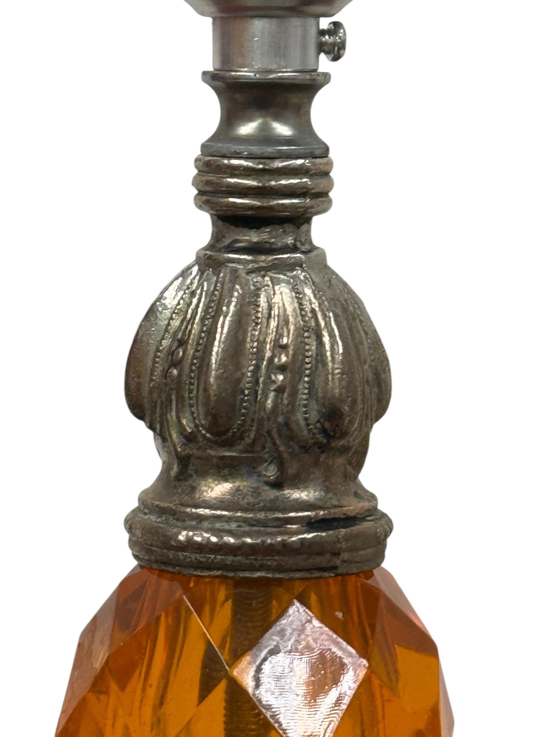 Tiny Orange Candlestick Lamp
