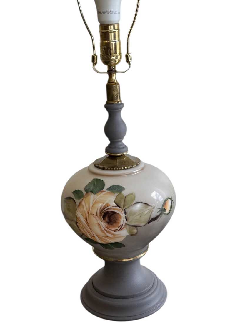 Re Imagined Hand Painted Working Gone The Wind Lamp, Restored Historical Vintage Lamp, Victorian Southern Antique Lamp