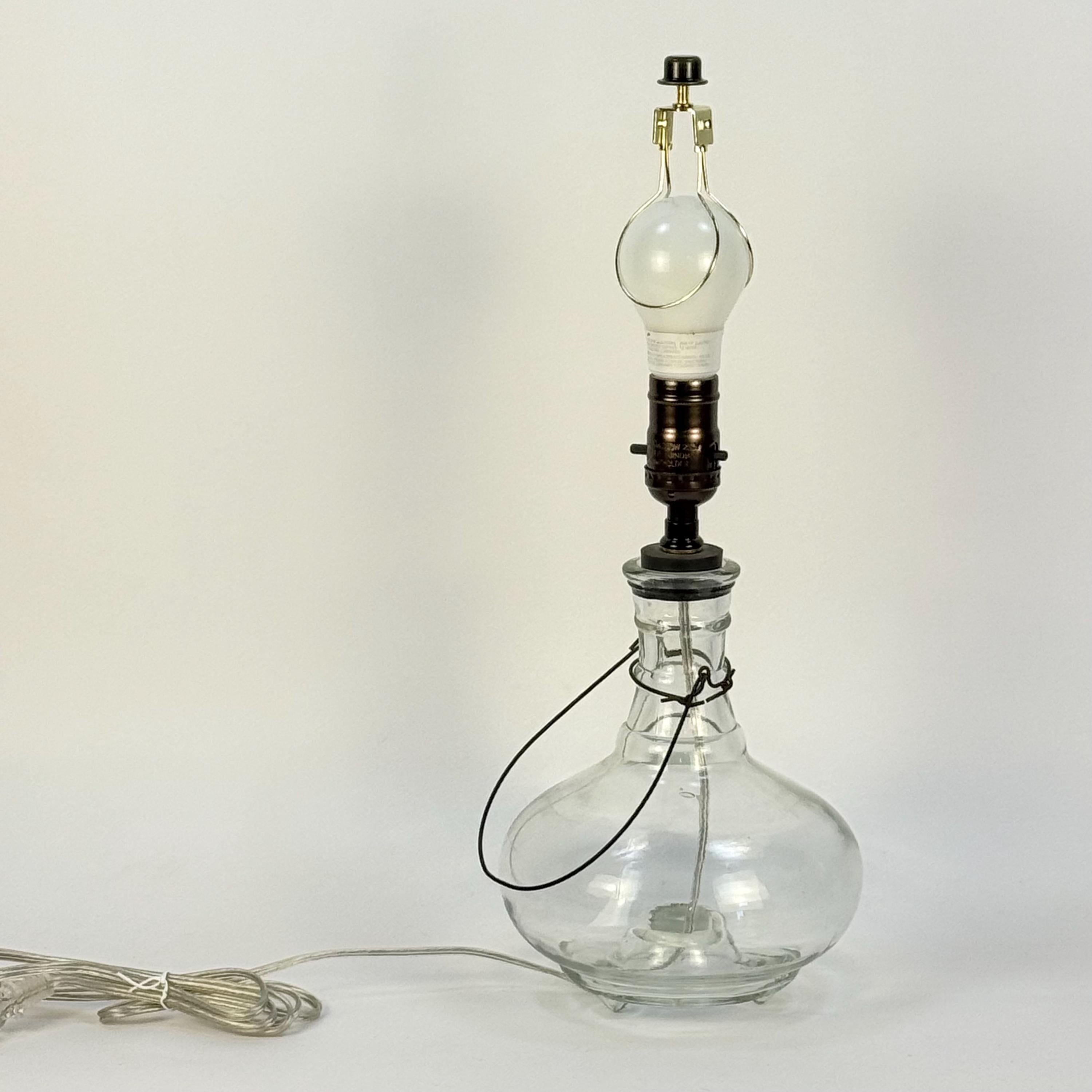 Willard - Vintage Glass Fly Trap Lamp, Custom Built Table Lamp, Bug Trap Lamp