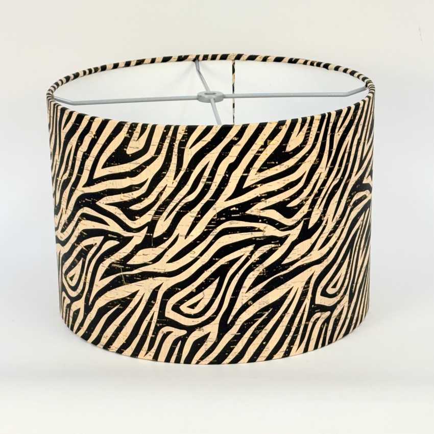Zebra Drum Lampshade Available in 6", 8", 10", 12", 14" and 16" Sizes