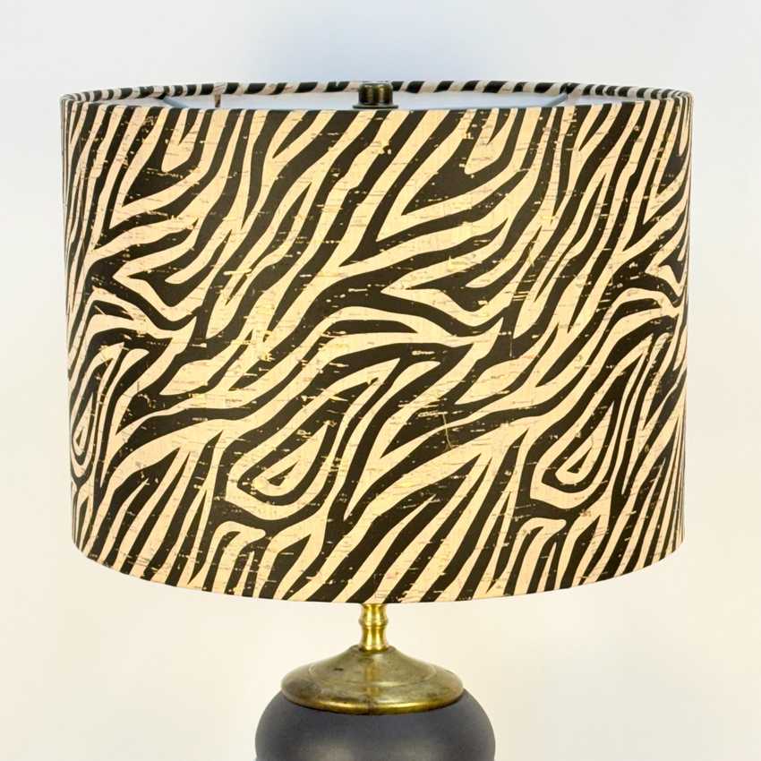 Zebra Drum Lampshade Available in 6", 8", 10", 12", 14" and 16" Sizes