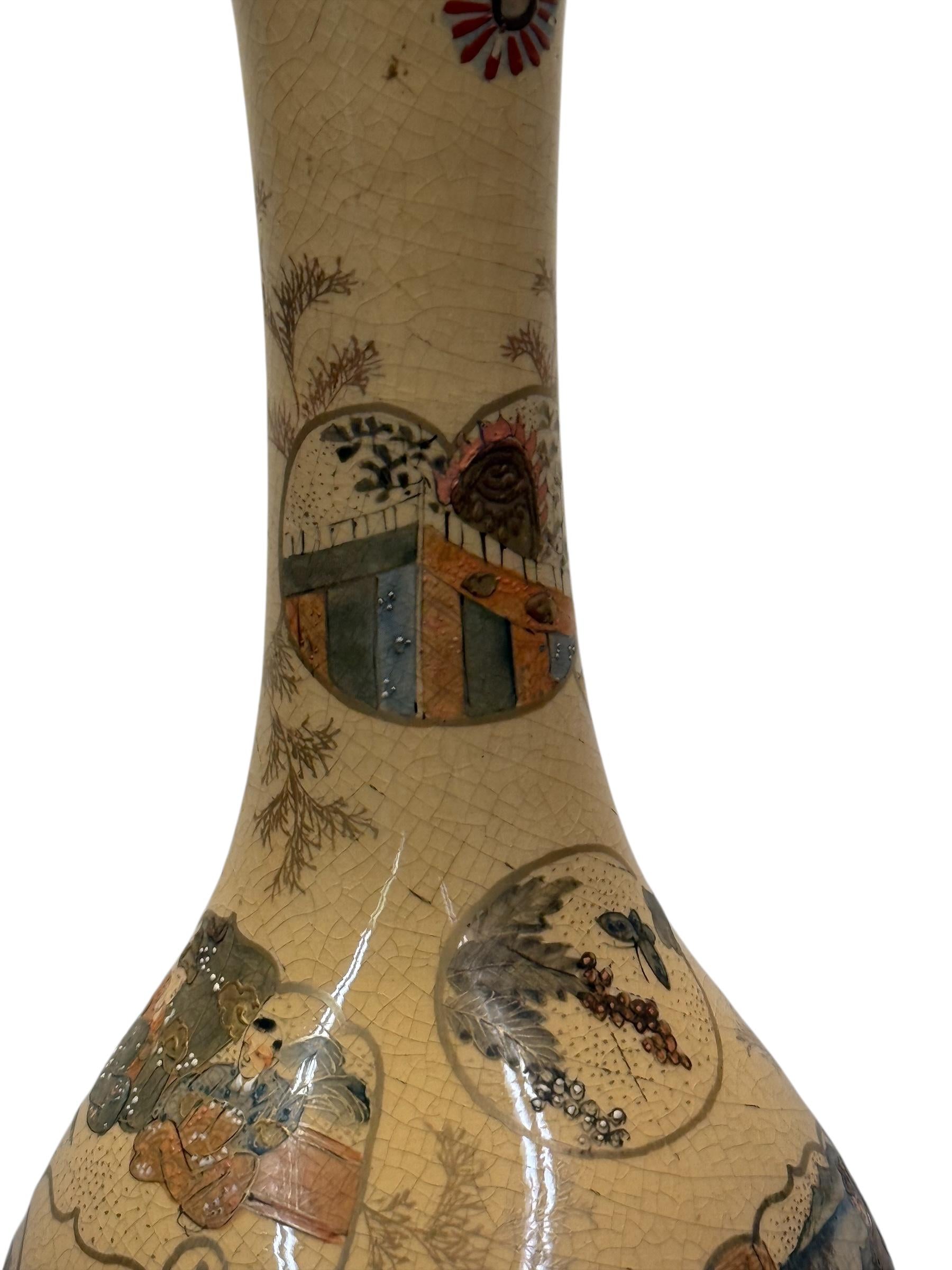 Small Ceramic Japanese Gourd Lamp, Mini Table Lamp, Asian Gourd Lamp