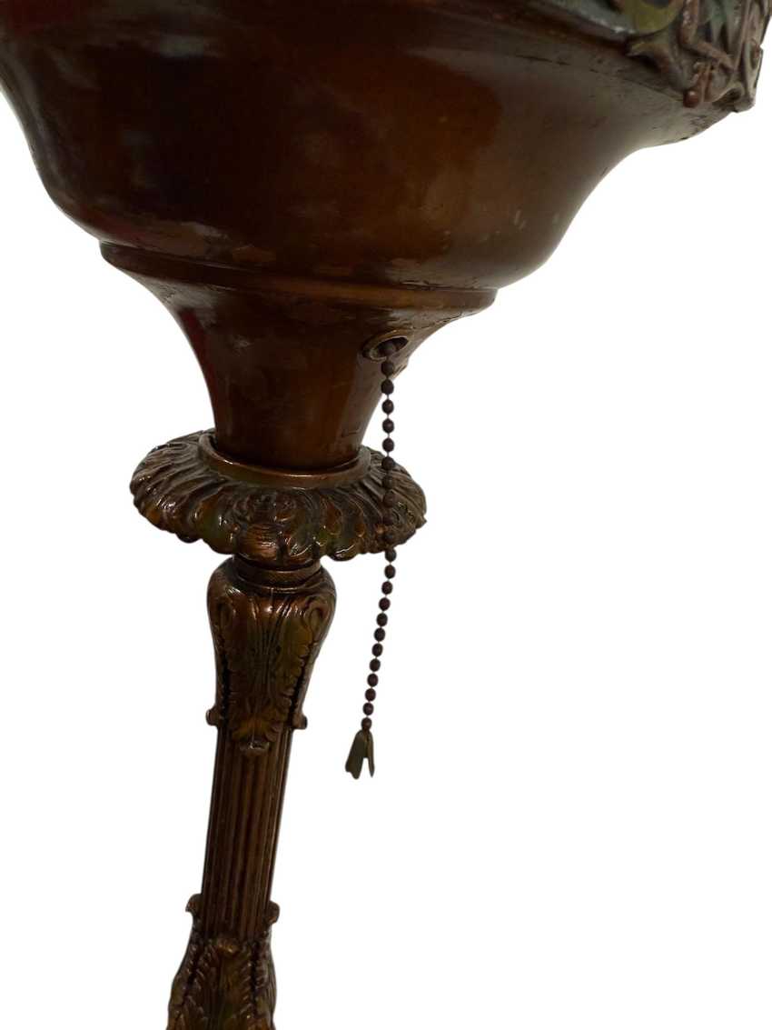 1920s Reverse Painted Working Tall Table Lamp, Vintage Antique Vintage Lighting, Art Deco Decorative Table Lamp