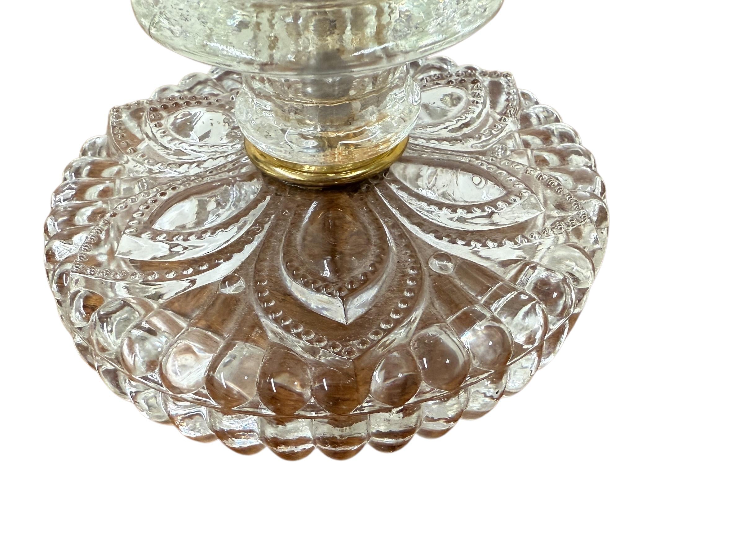 Handmade Custom Built Lamp, Vintage Modern Glass Table Lamp, Artisan Bespoke Custom Lamp