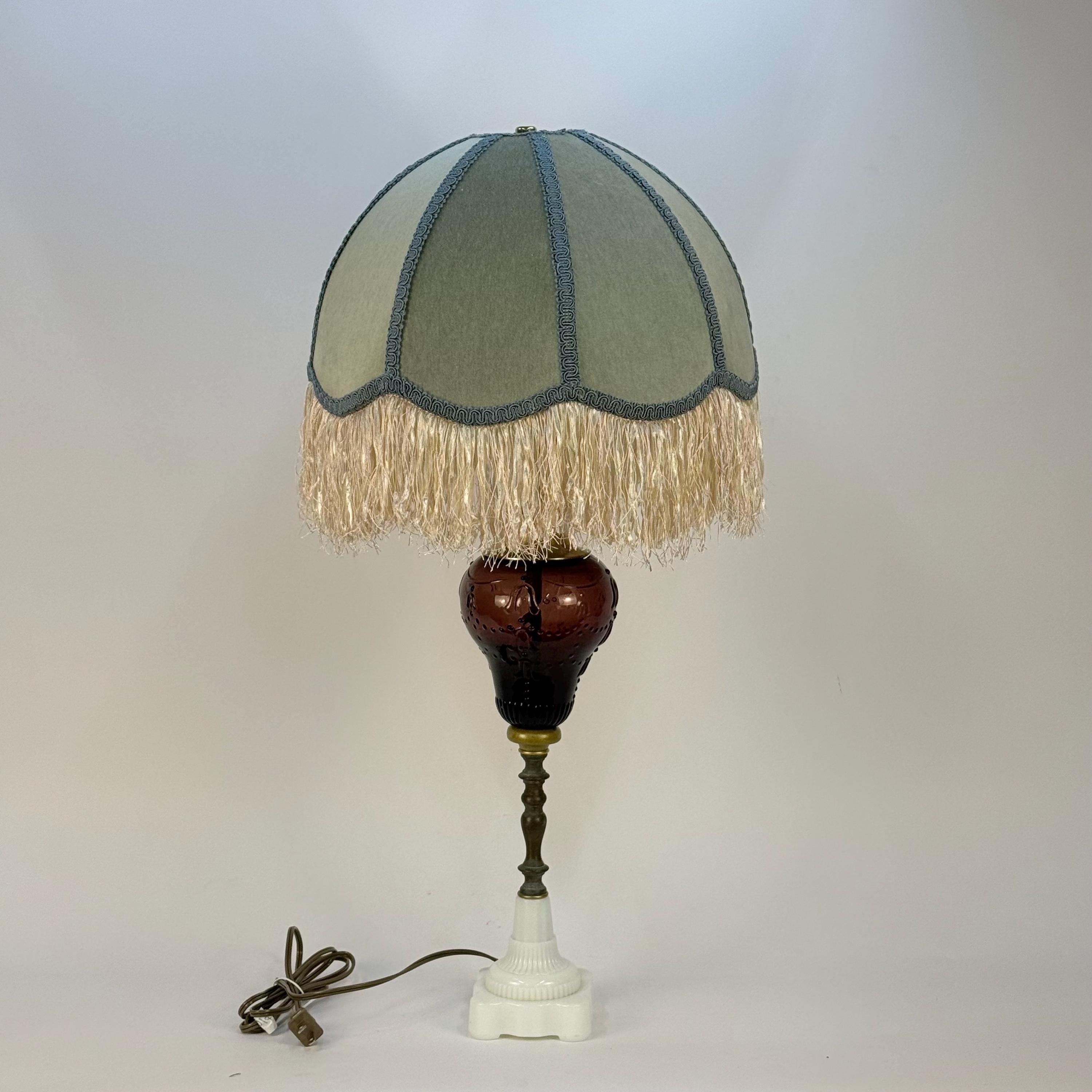 Sage Green Scallopped Lampshade