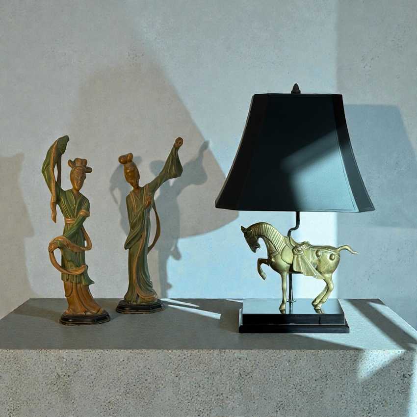 Vintage Brass Warhorse Lamp
