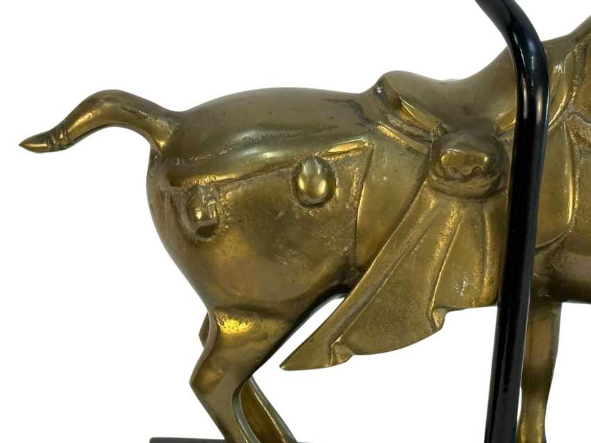 Vintage Brass Warhorse Lamp