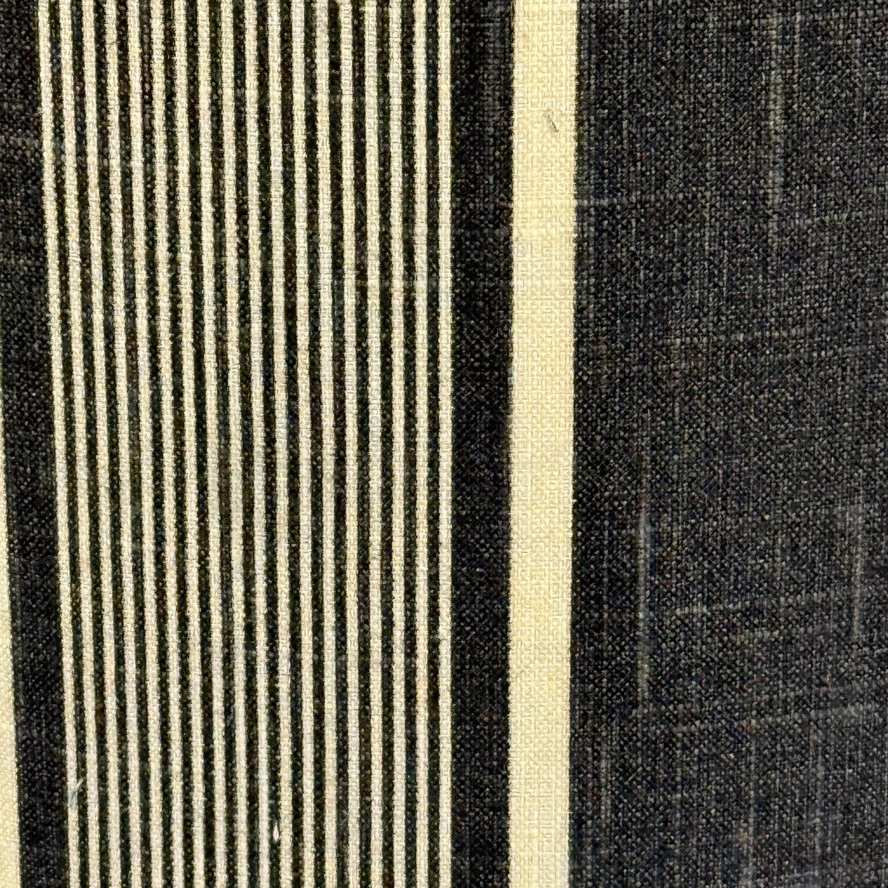 Black and Beige Striped 14 inch Drum Shade