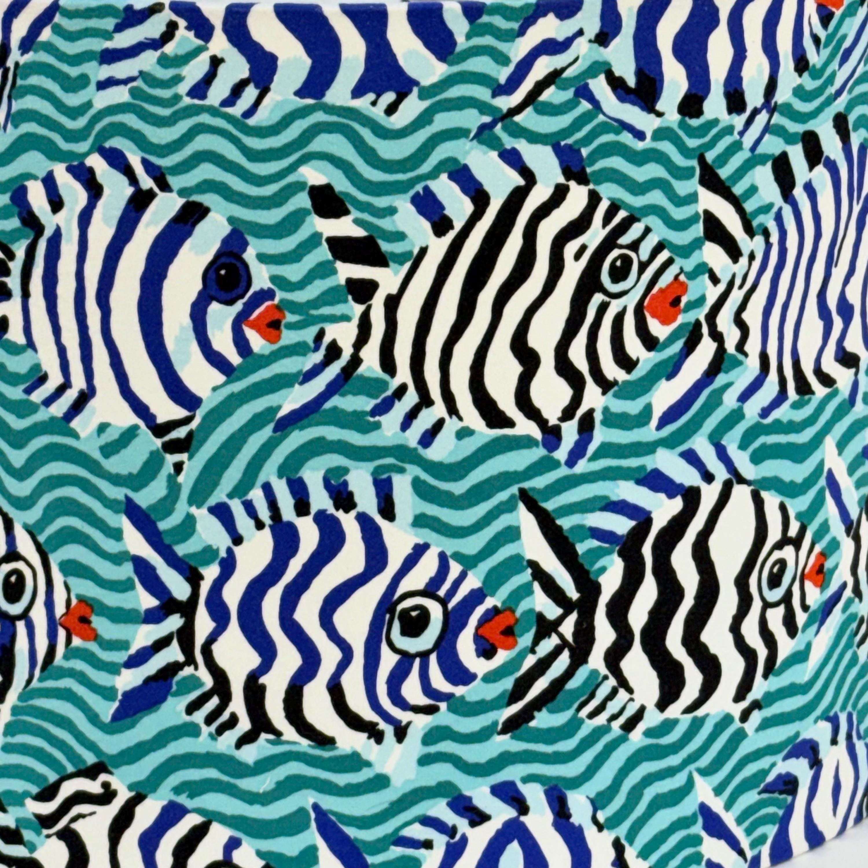 Kaffe Fassett Minnows Drum Shade - Available in 6" 8" 10" and 12" Sizes