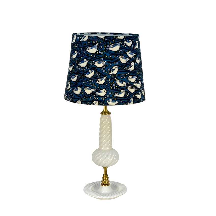 Xanthe - Custom Built Milk Glass Brass Lamp, Home Decor Lamp, Handmade Vintage Brass Lamp