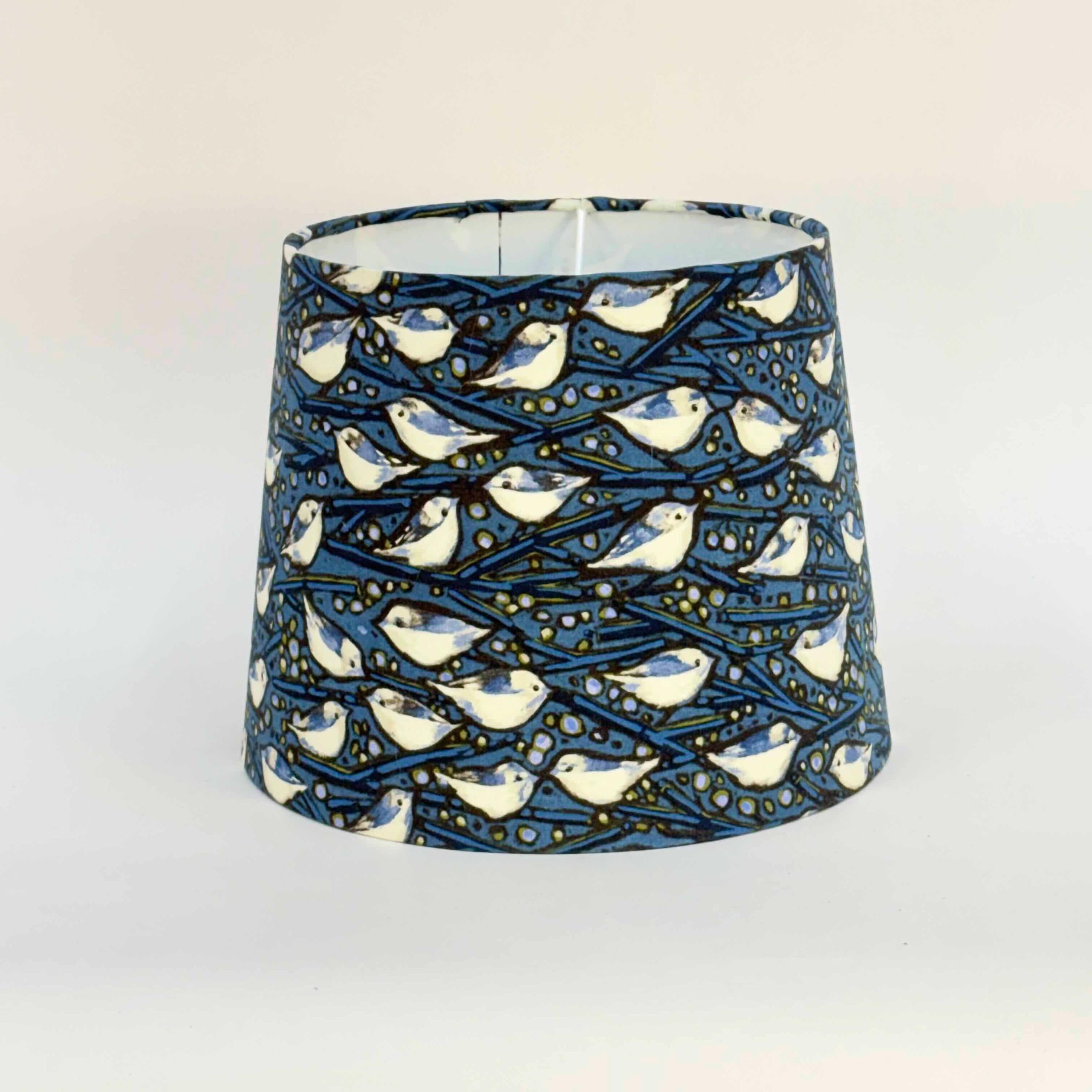 Small 10 Inch Empire Lampshade with Bluebirds