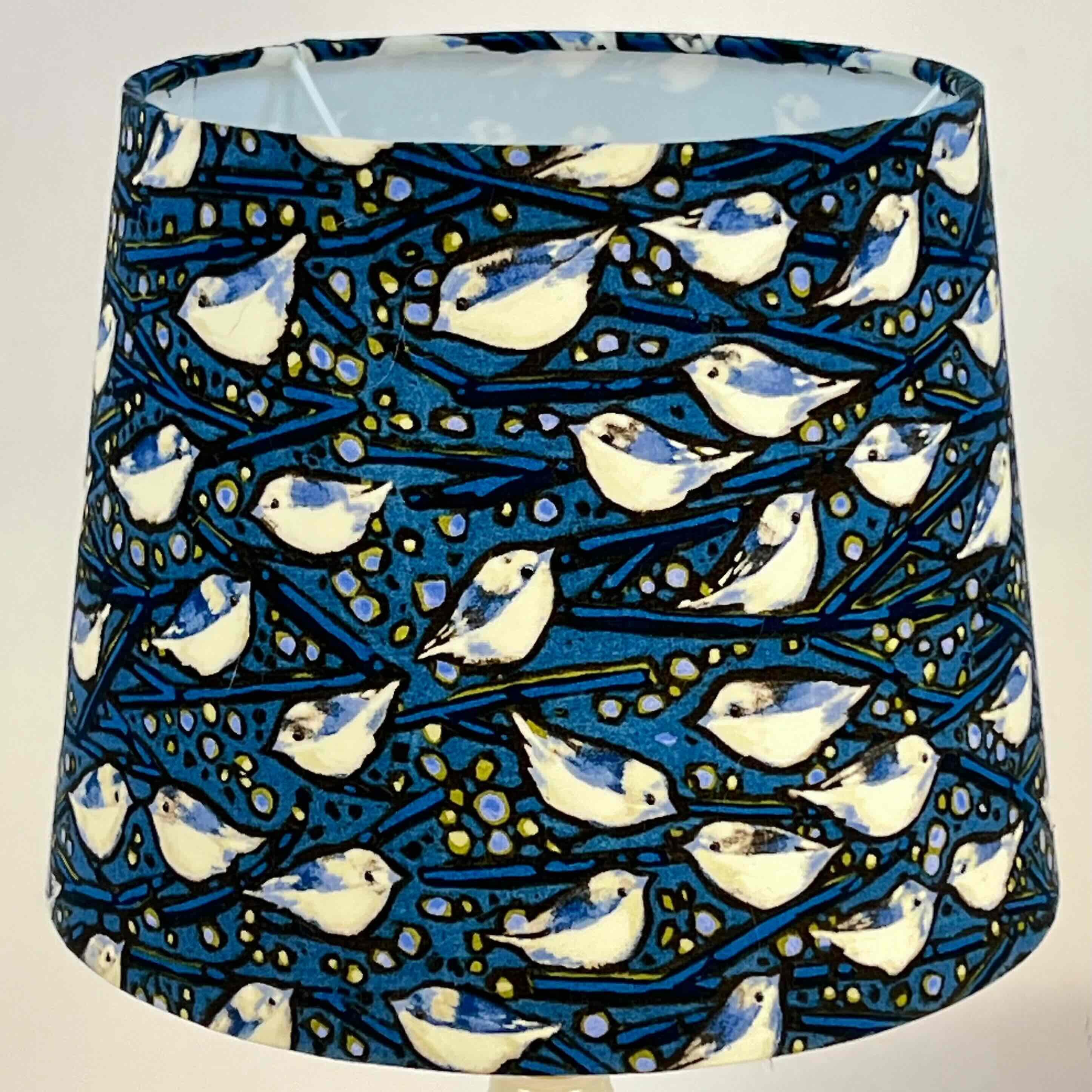 Small 10 Inch Empire Lampshade with Bluebirds