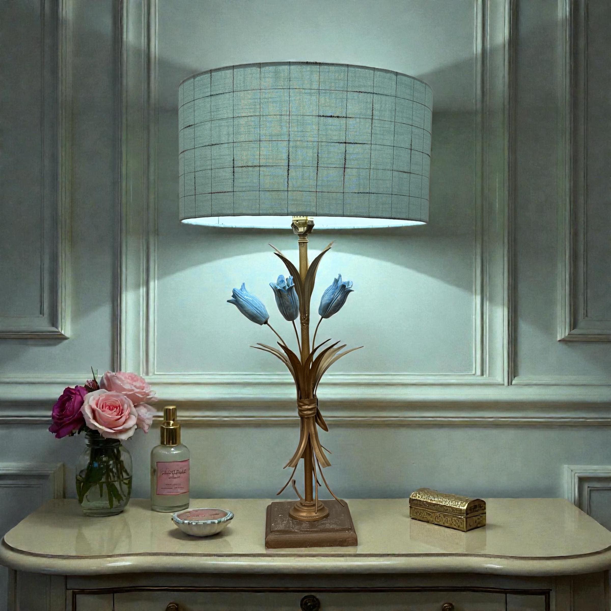 16” Teal Drum Lampshade