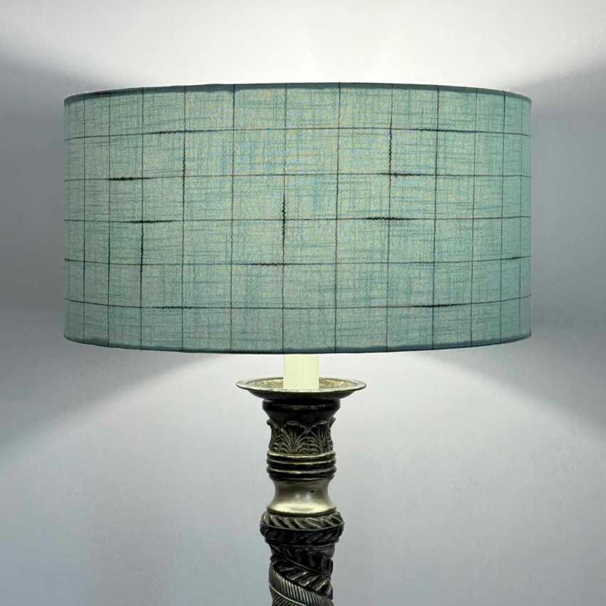 16” Teal Drum Lampshade