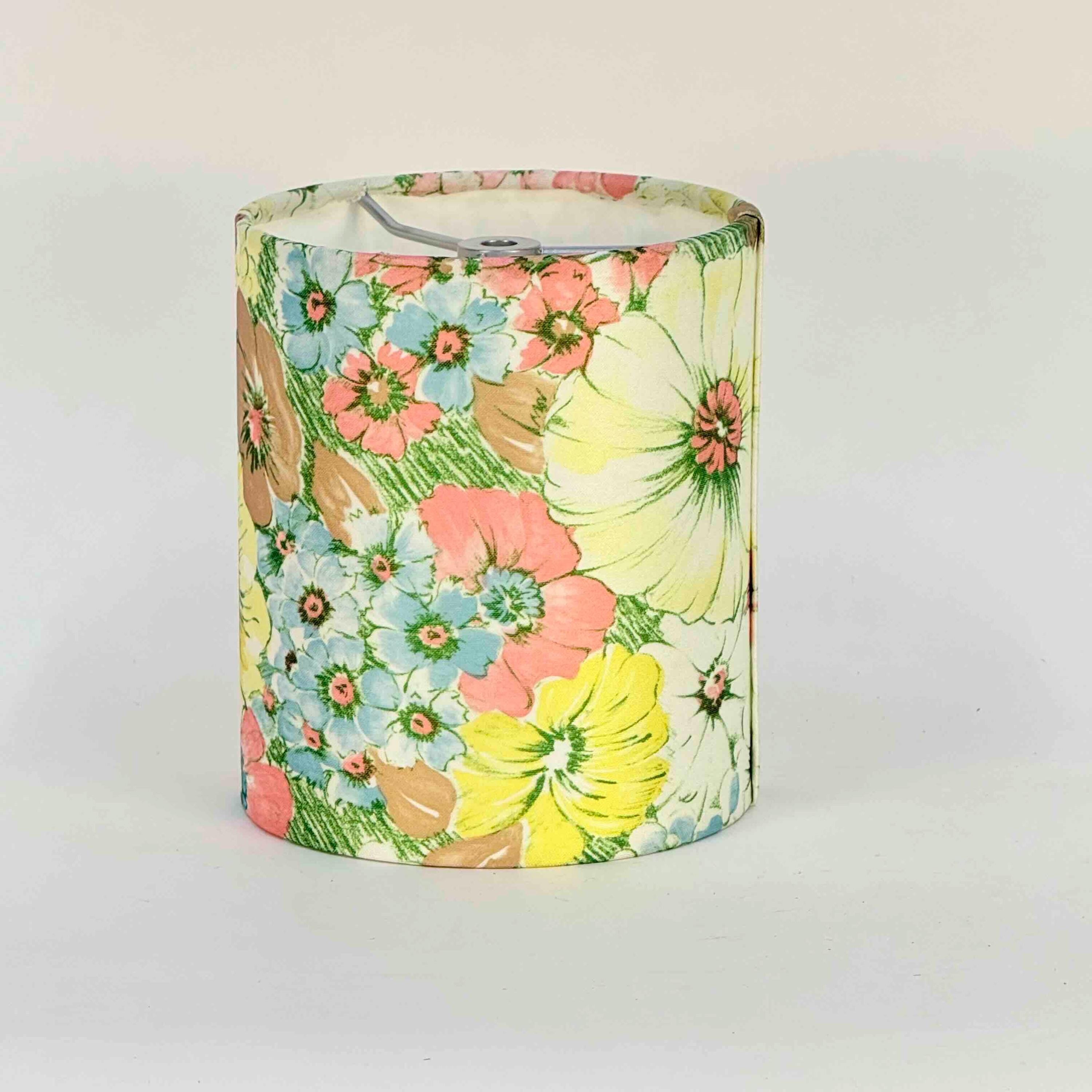 Vintage Floral Print Drum Lampshade - Available in Multiple Sizes