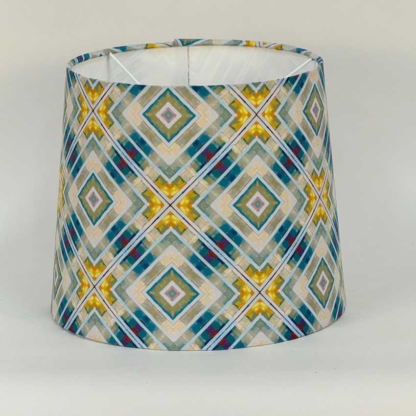 Geometric Print Cotton Empire Lampshade - Available in Multiple Sizes