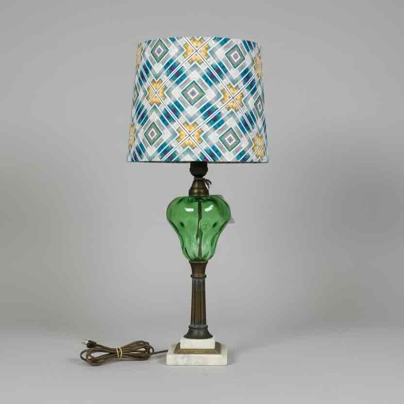 Geometric Print Cotton Empire Lampshade - Available in Multiple Sizes