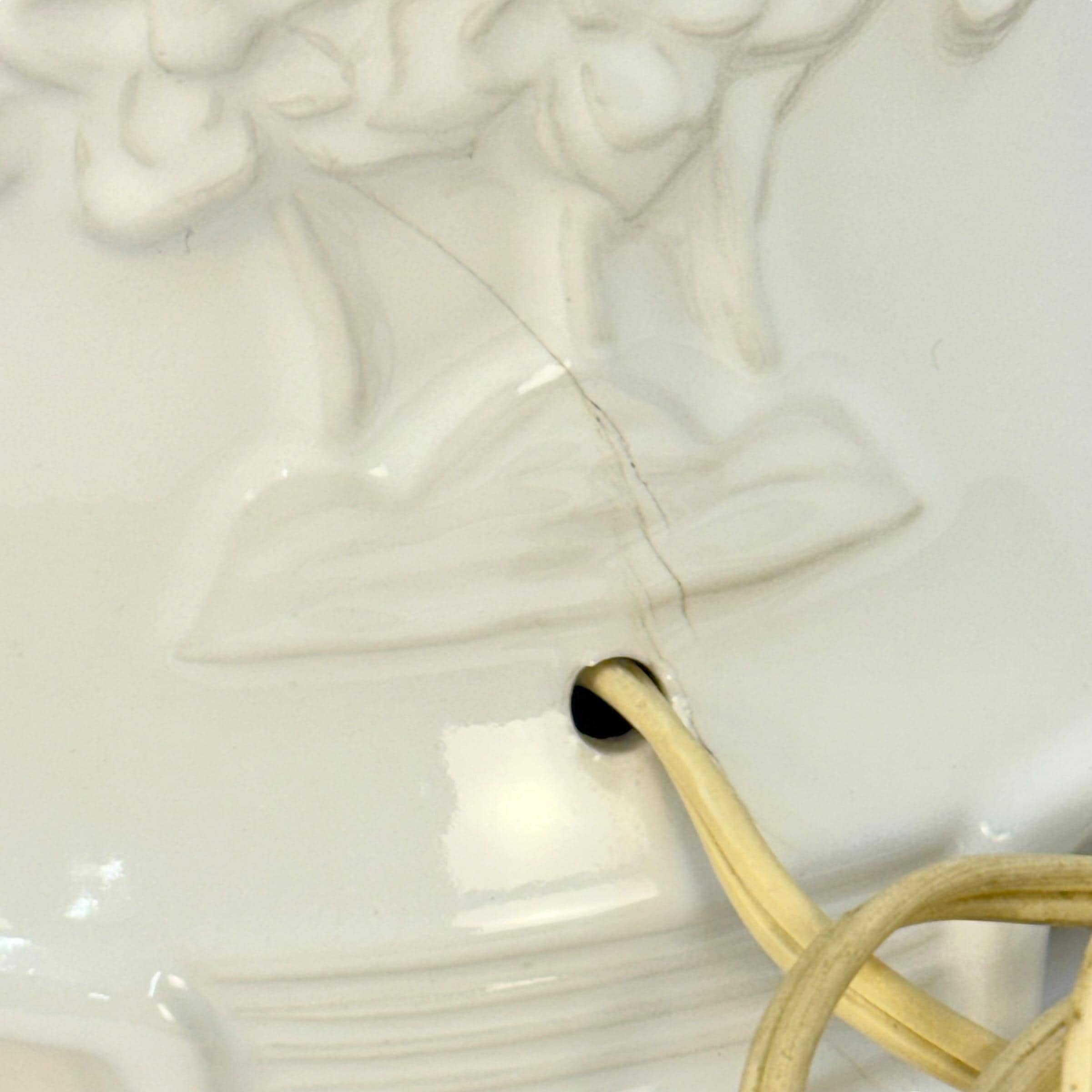 White Ginger Jar Style Lamp