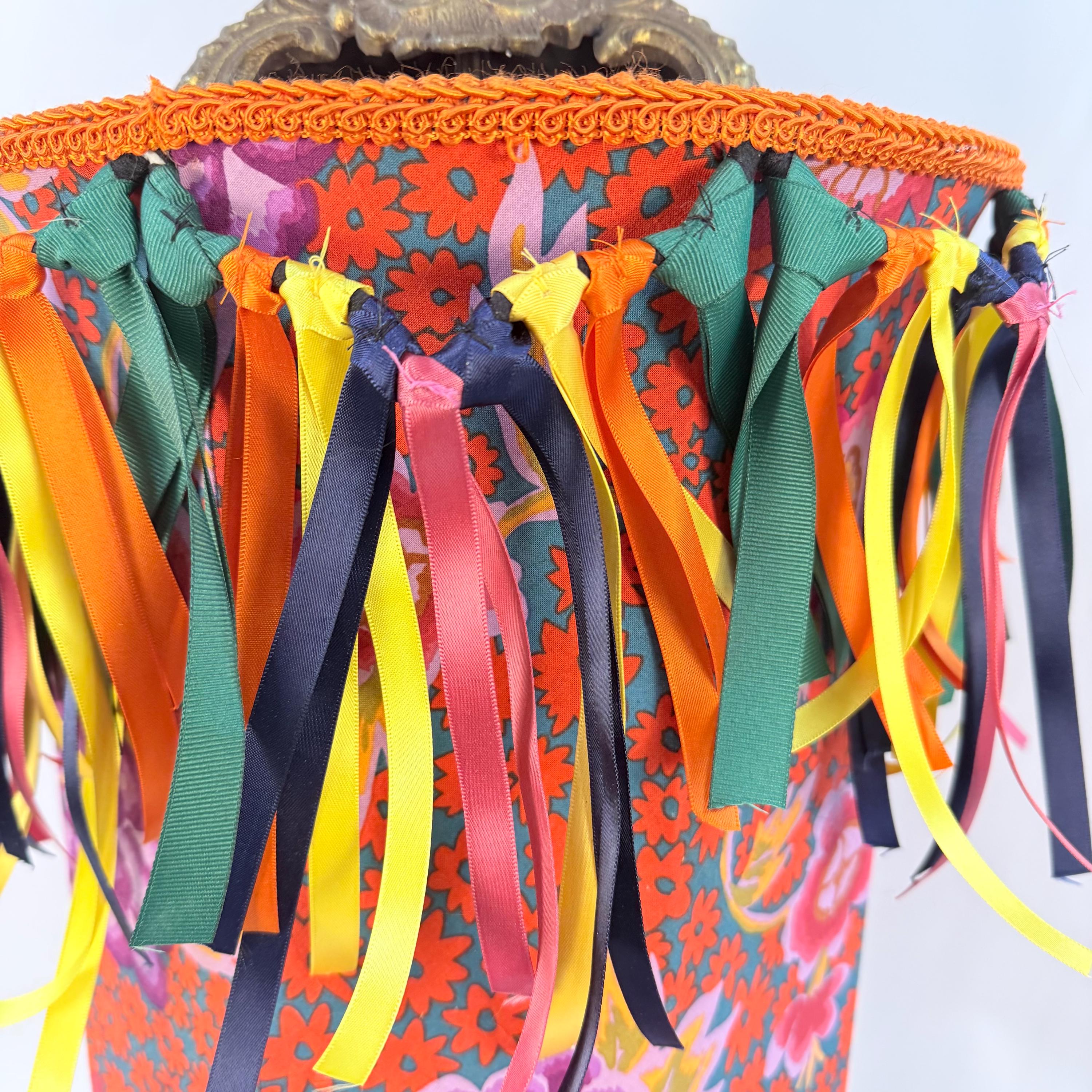 Festive Swag Lamp Covered in Kaffe Fassett Cotton