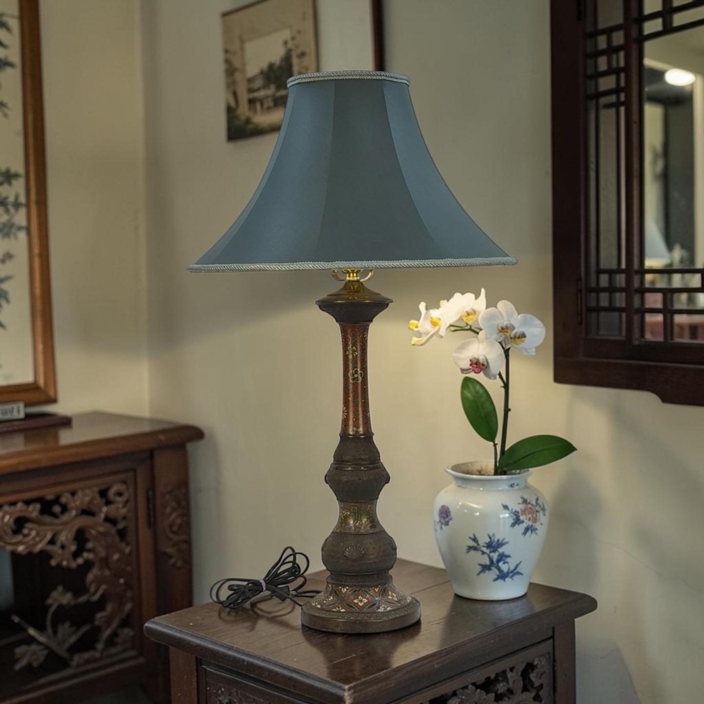 Green Bell Lampshade - Hand Sewn