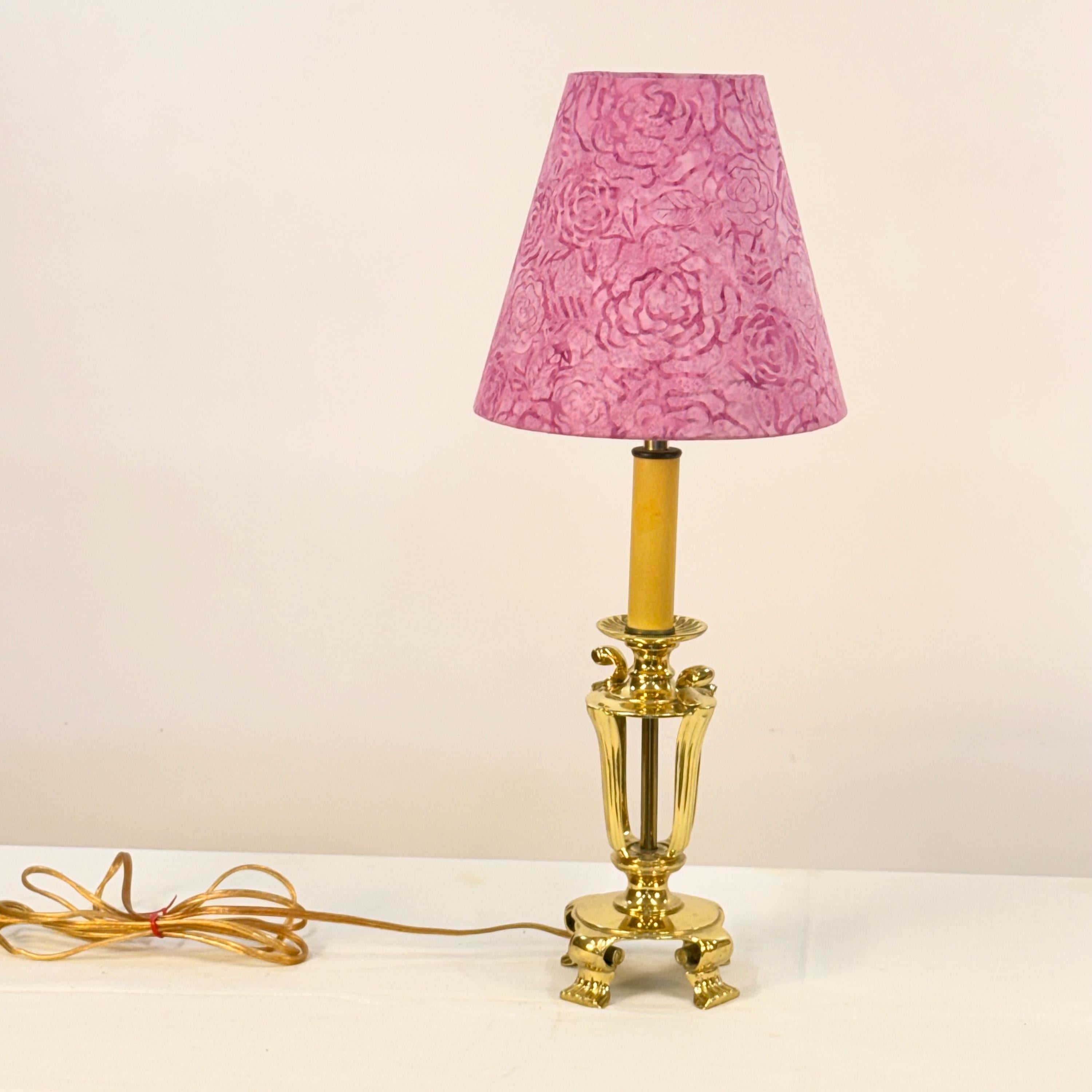 Fancy Brass Candlestick Lamp