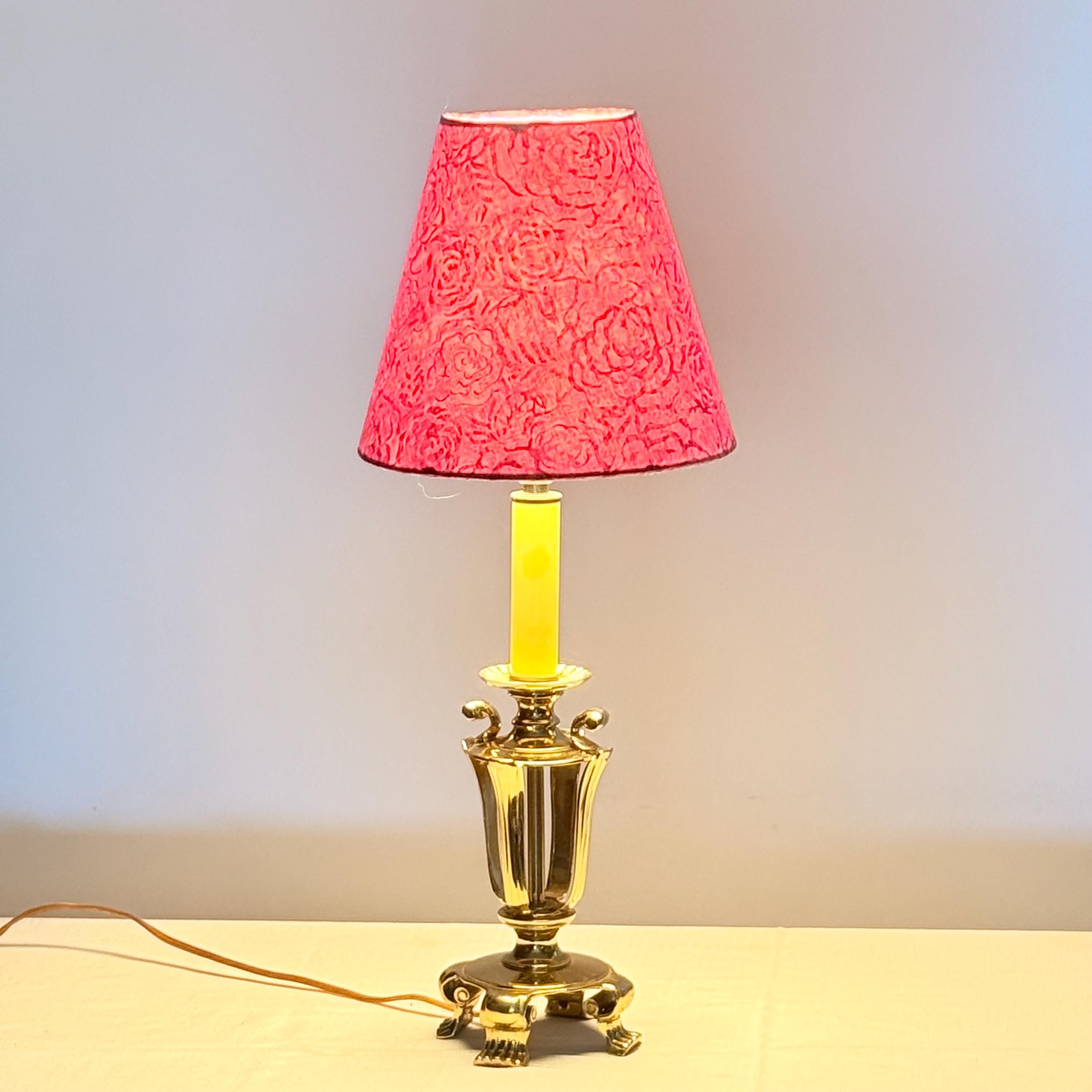 Fancy Brass Candlestick Lamp