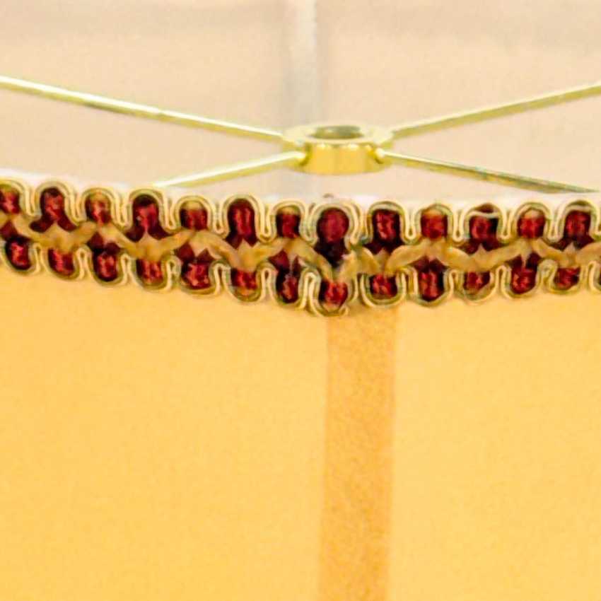 Vintage Red Trimmed Lampshade