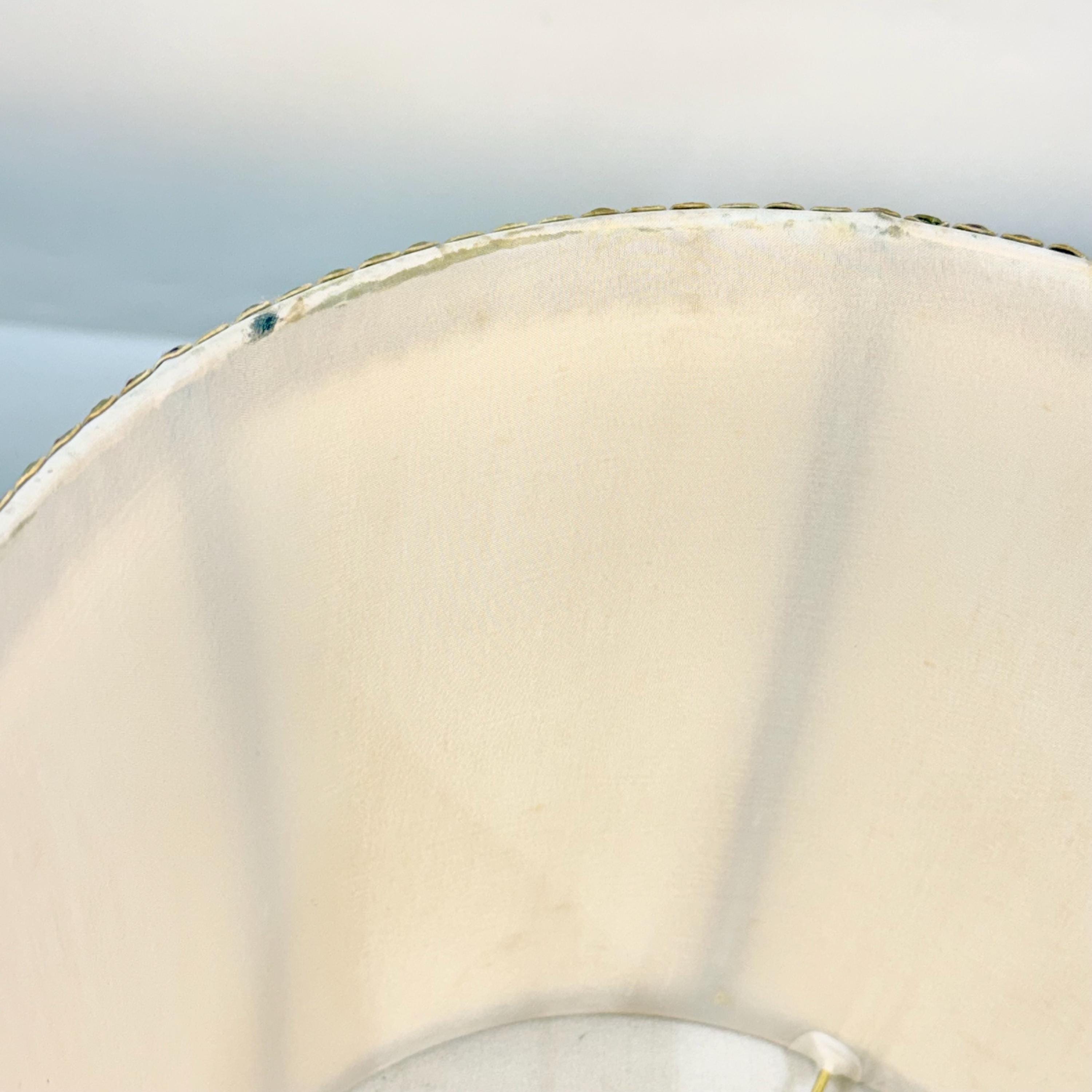 Vintage Red Trimmed Lampshade