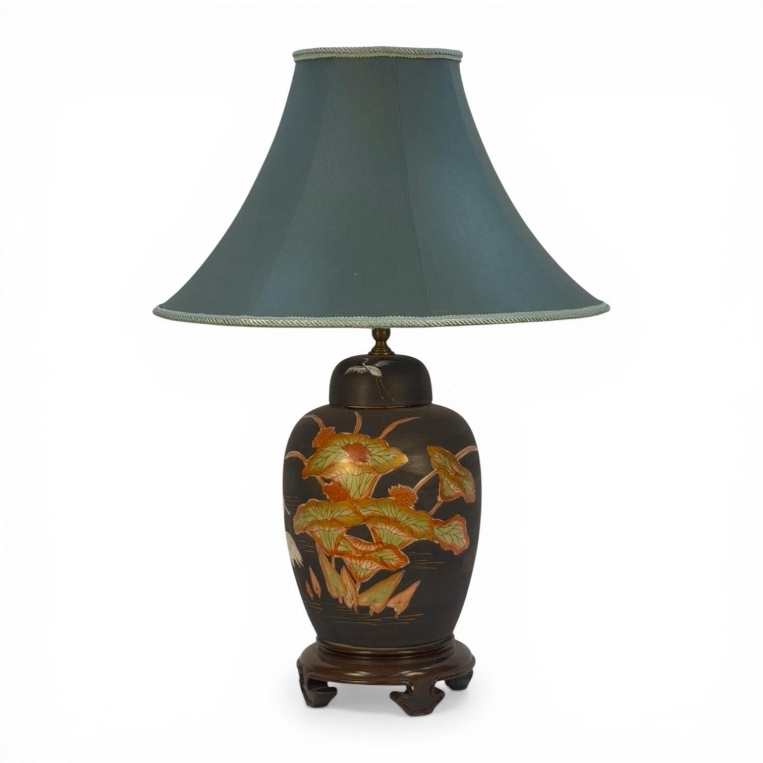 Green Bell Lampshade - Hand Sewn