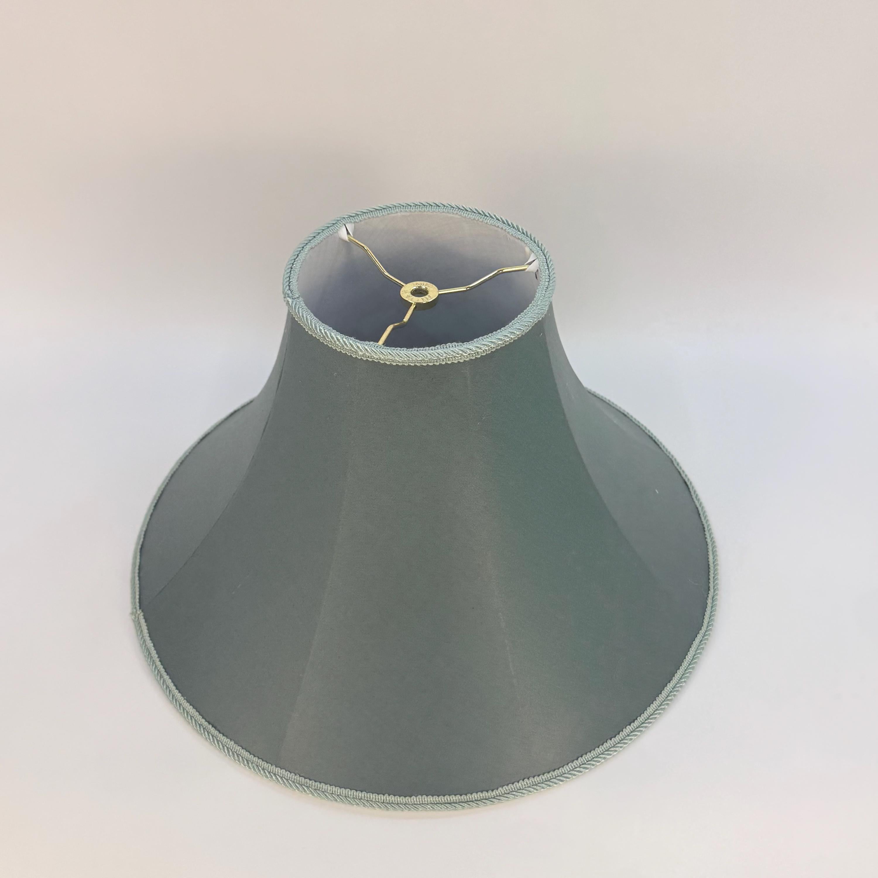 Green Bell Lampshade - Hand Sewn