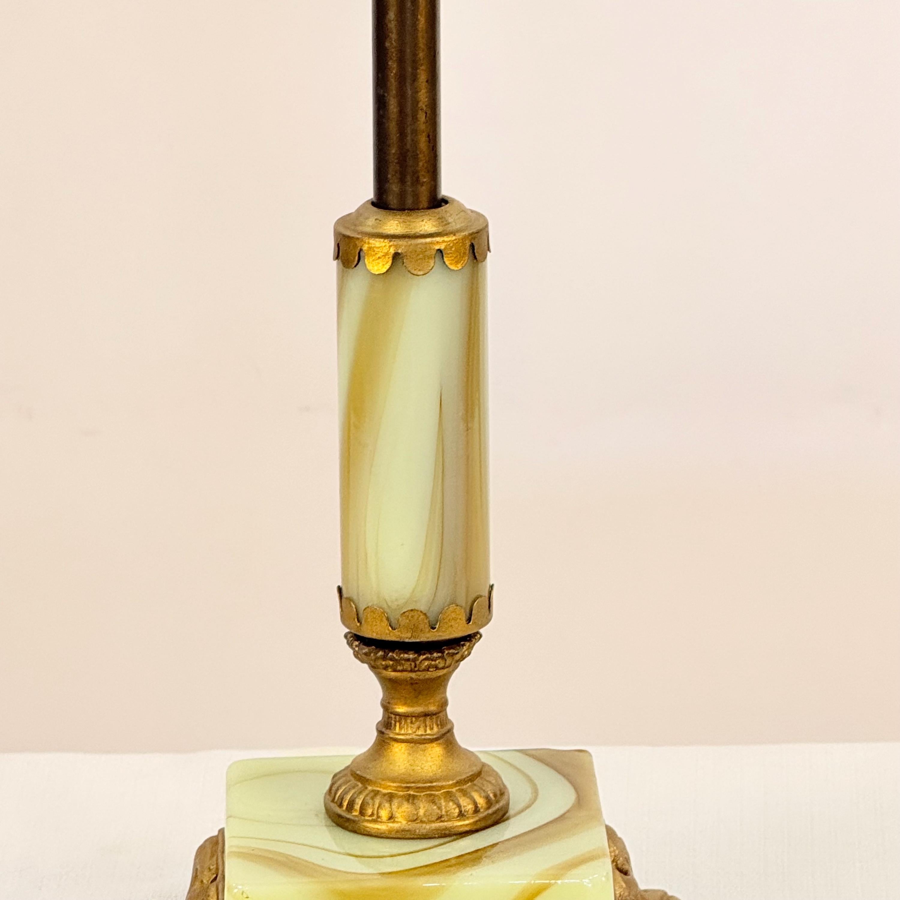 Uranium Glass Lamp, Custom Built