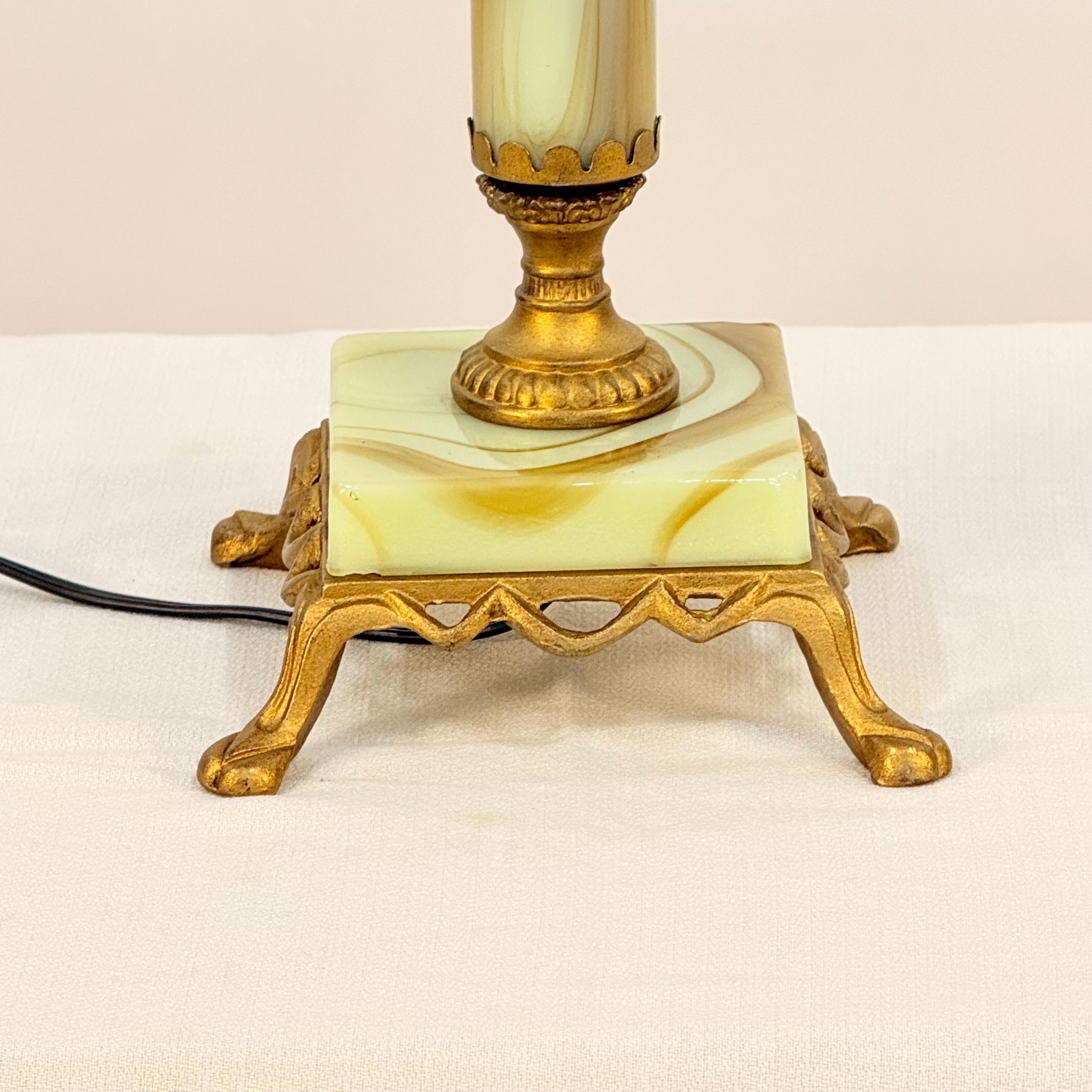 Uranium Glass Lamp, Custom Built