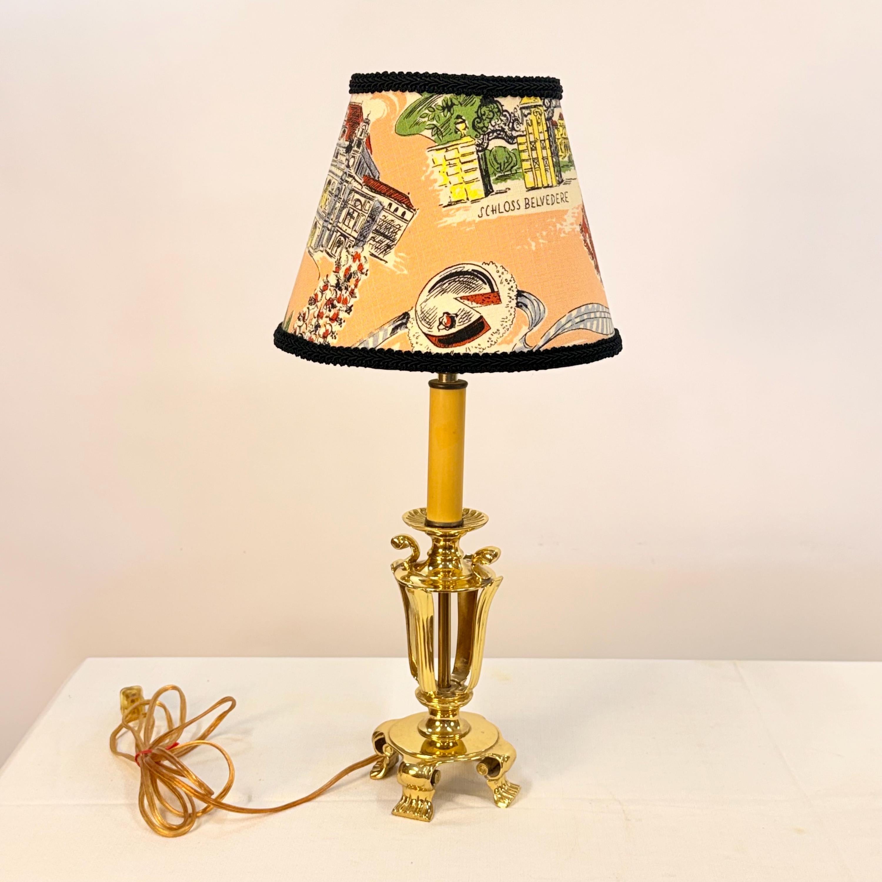 Fancy Brass Candlestick Lamp