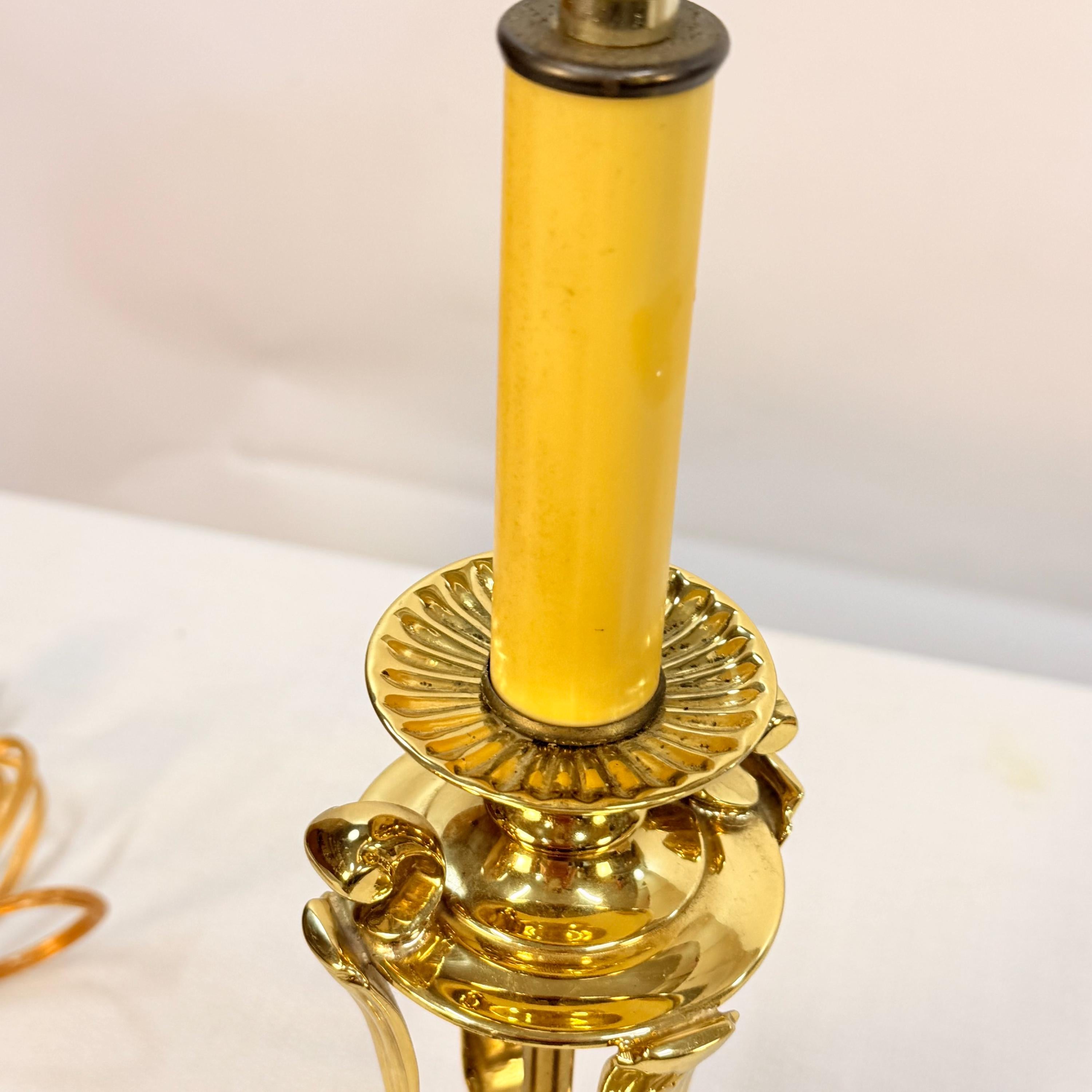Fancy Brass Candlestick Lamp