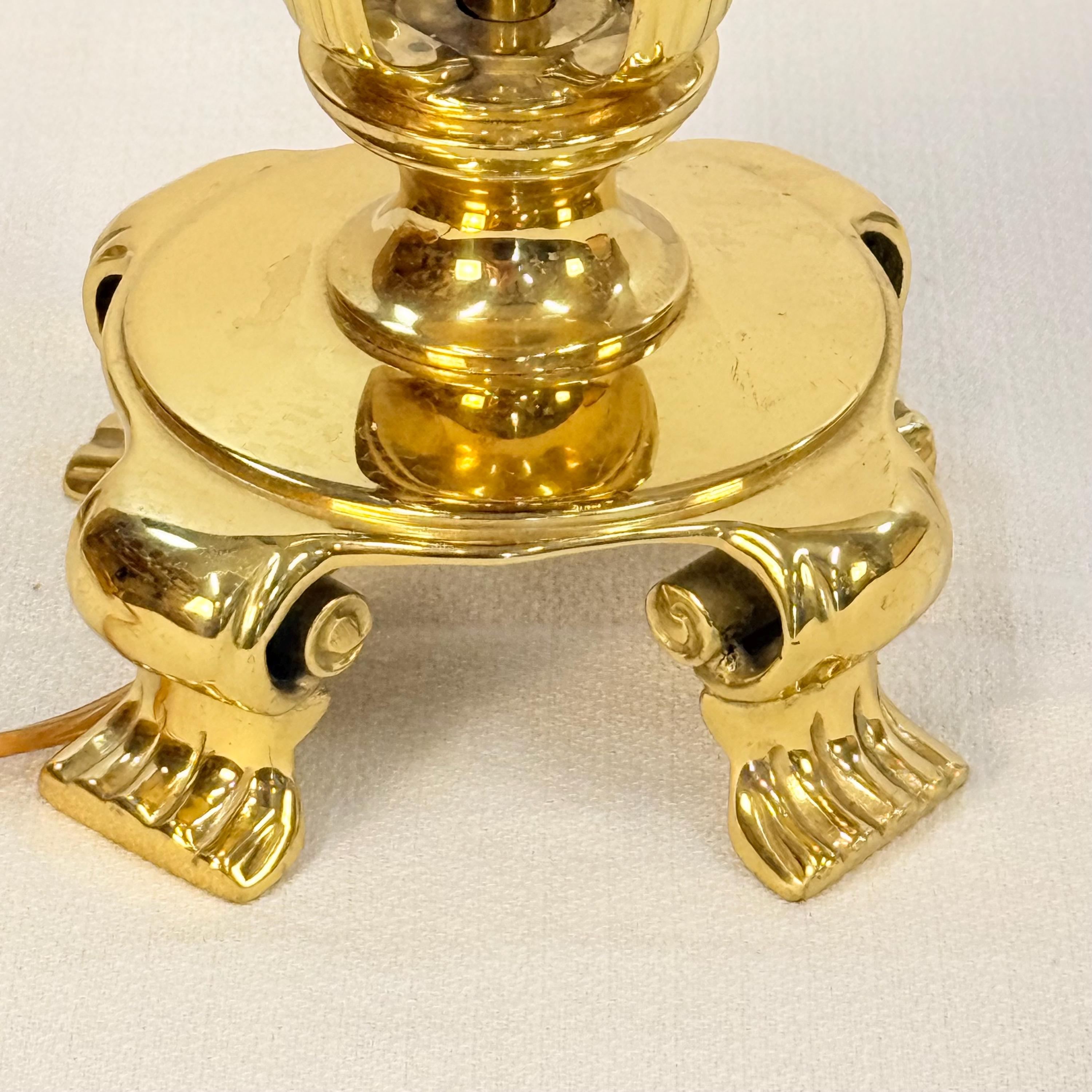 Fancy Brass Candlestick Lamp