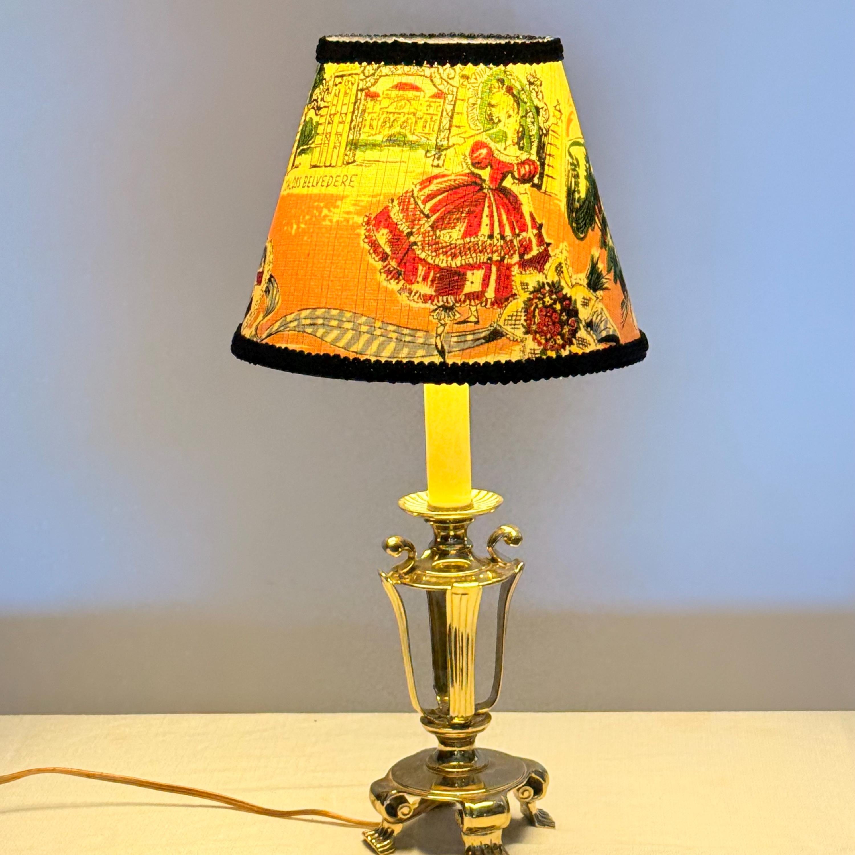 Fancy Brass Candlestick Lamp