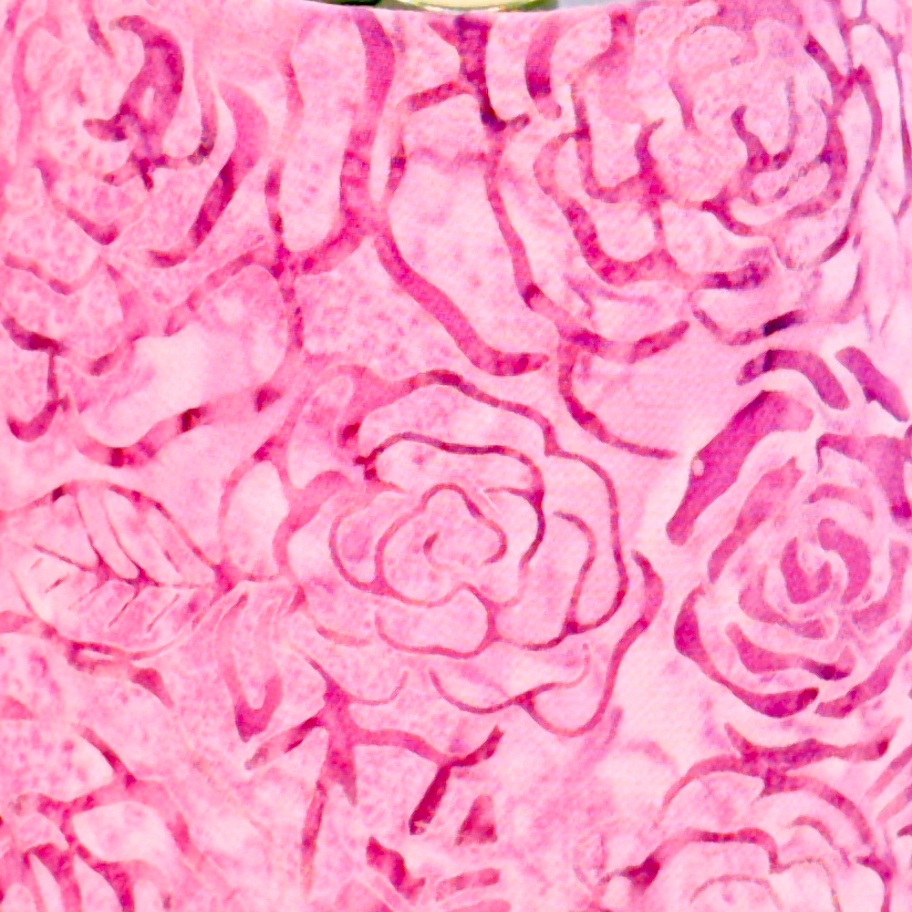 Violet Cone Lampshade in Batik Roses 8 inches