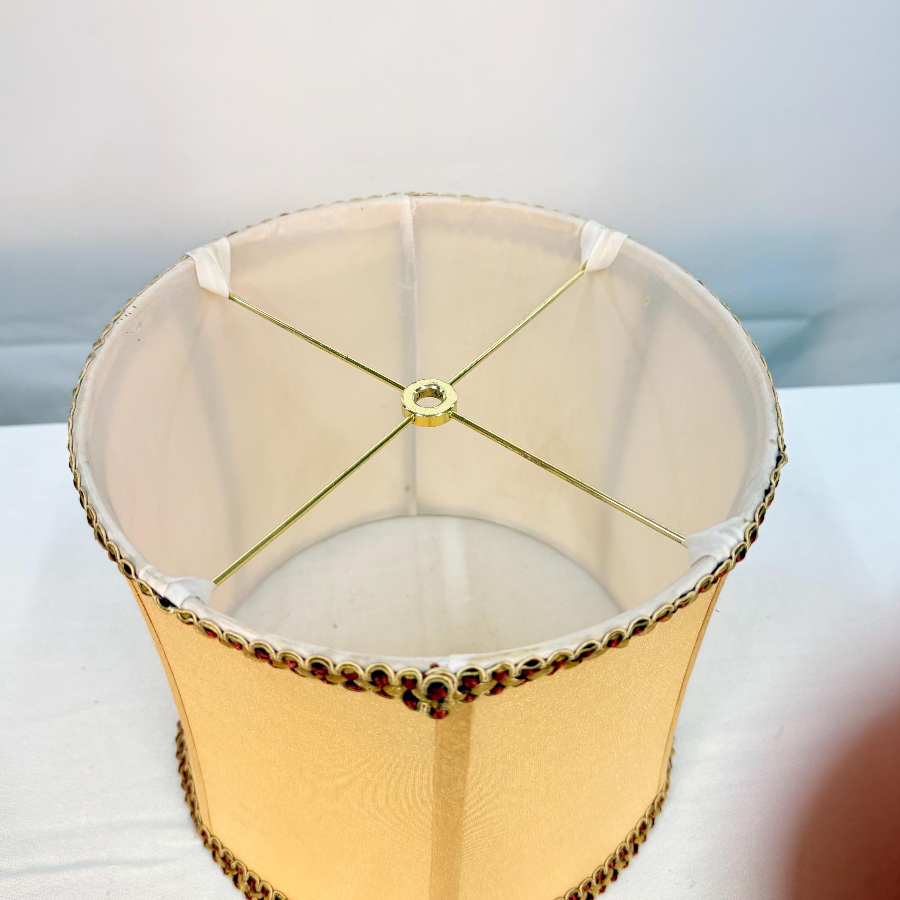 Vintage Red Trimmed Lampshade