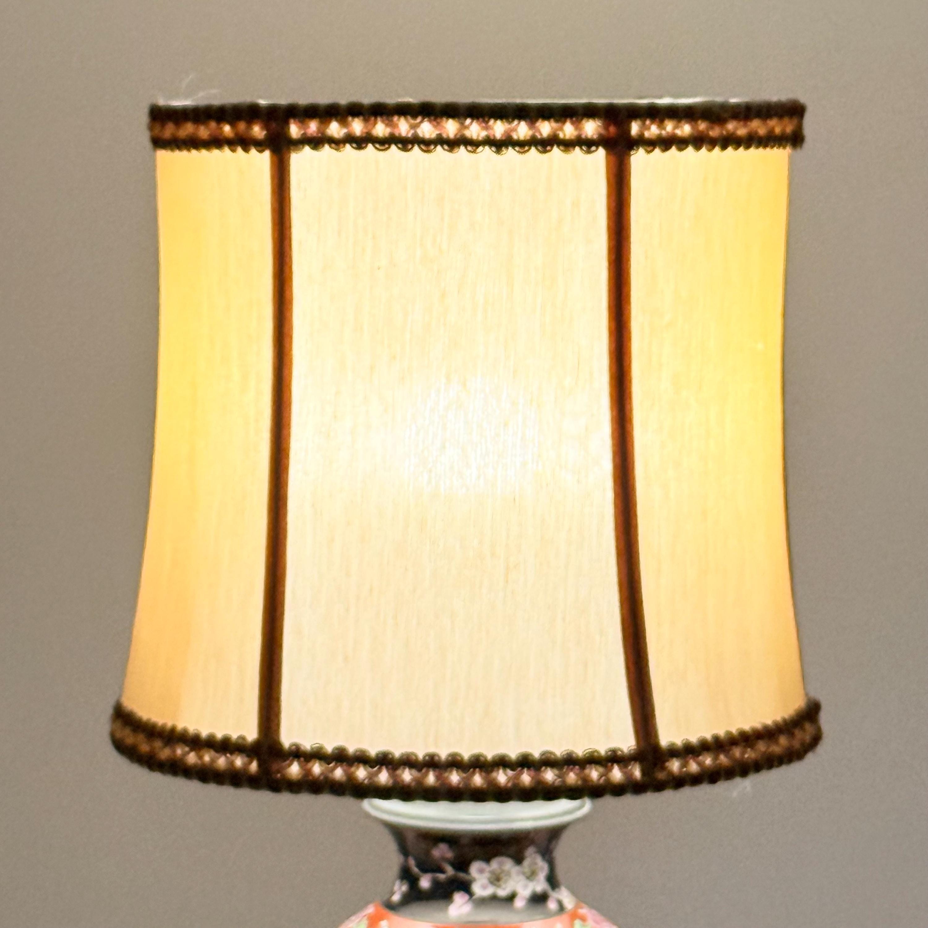 Vintage Red Trimmed Lampshade