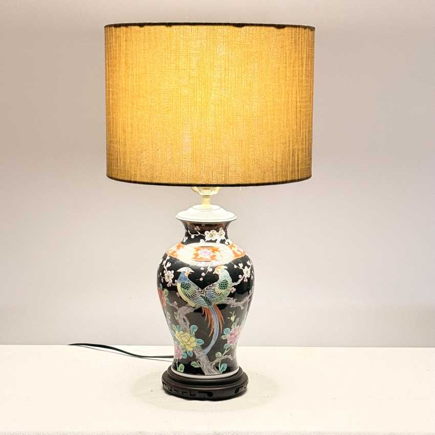12 Inch Drum Lampshade Covered in Textured Fabric